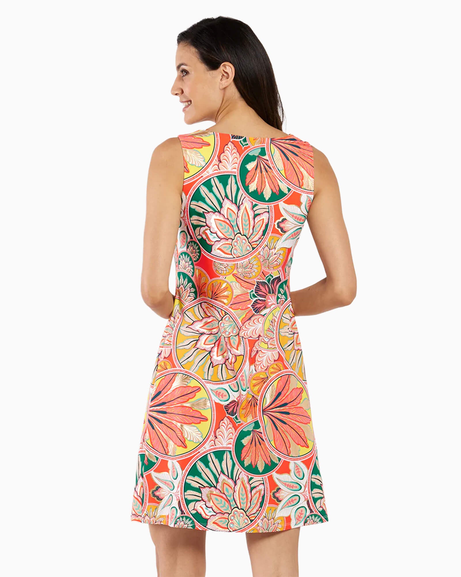 Beth Dress Stained Glass Coral