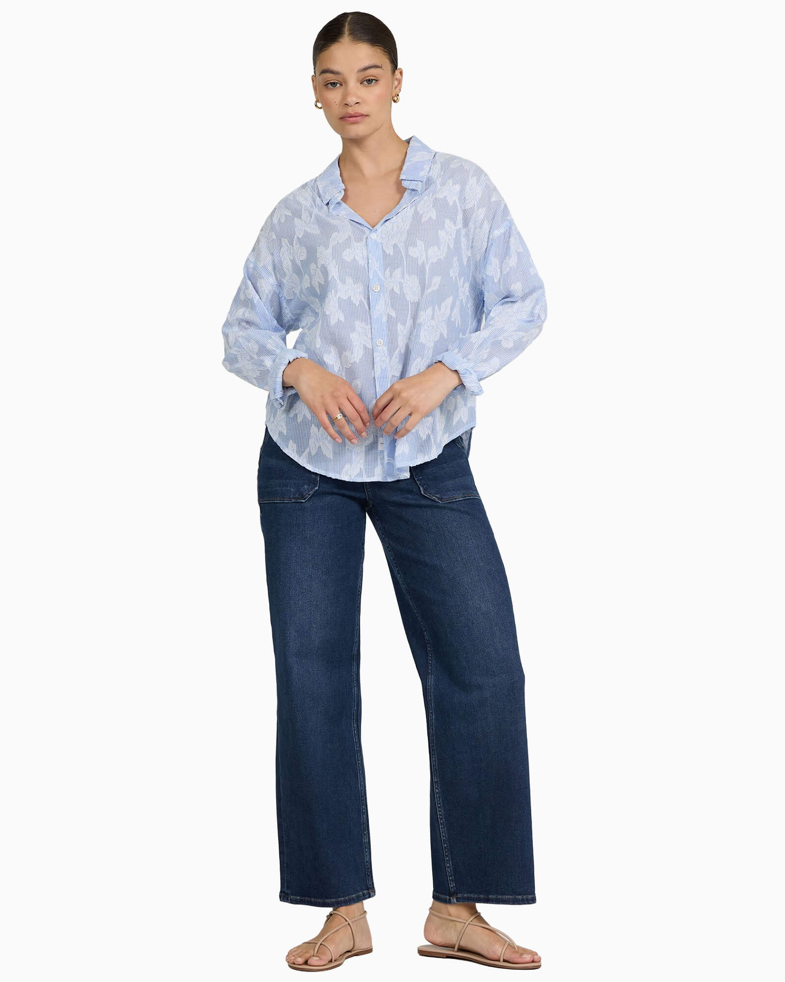 Adrianna Shirt Floral Burnout