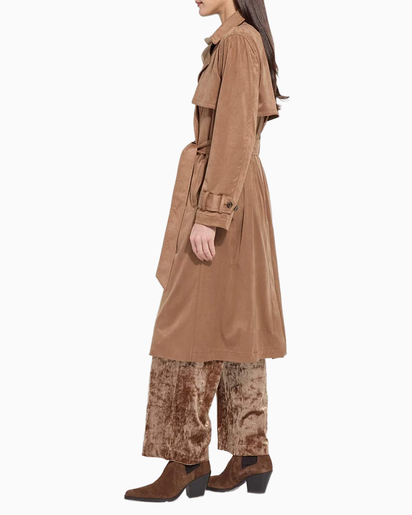 Agatha Vegan Suede Trench Coat