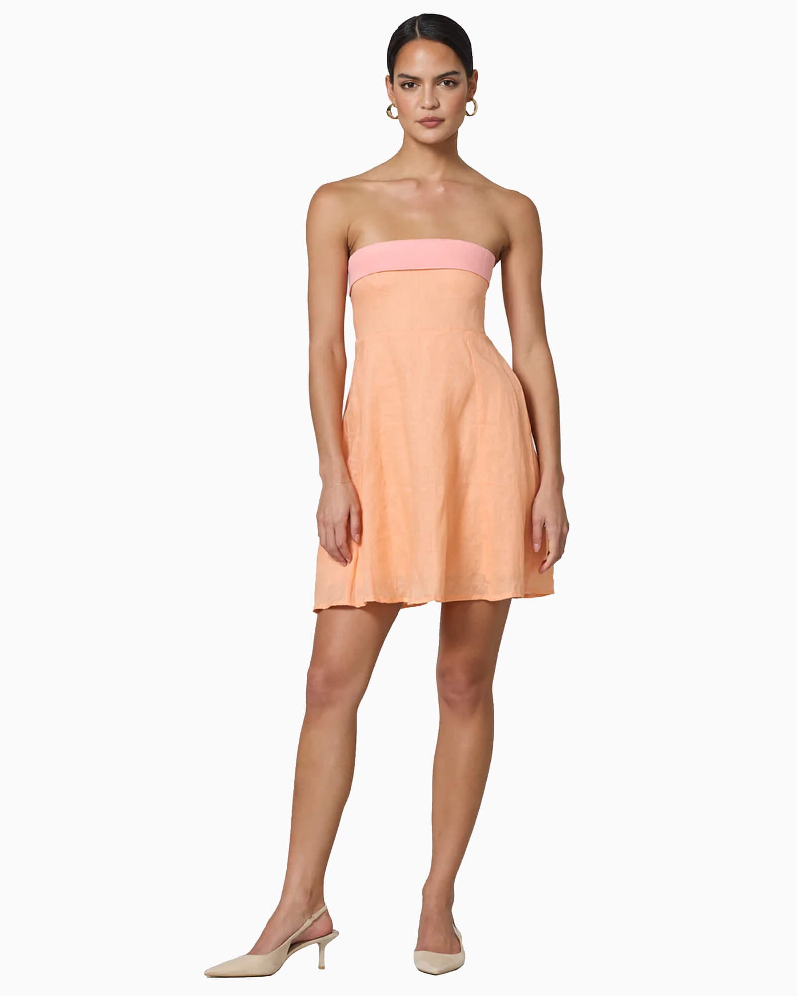 Alora Mini Linen Dress Sorbet - Purple Poppy