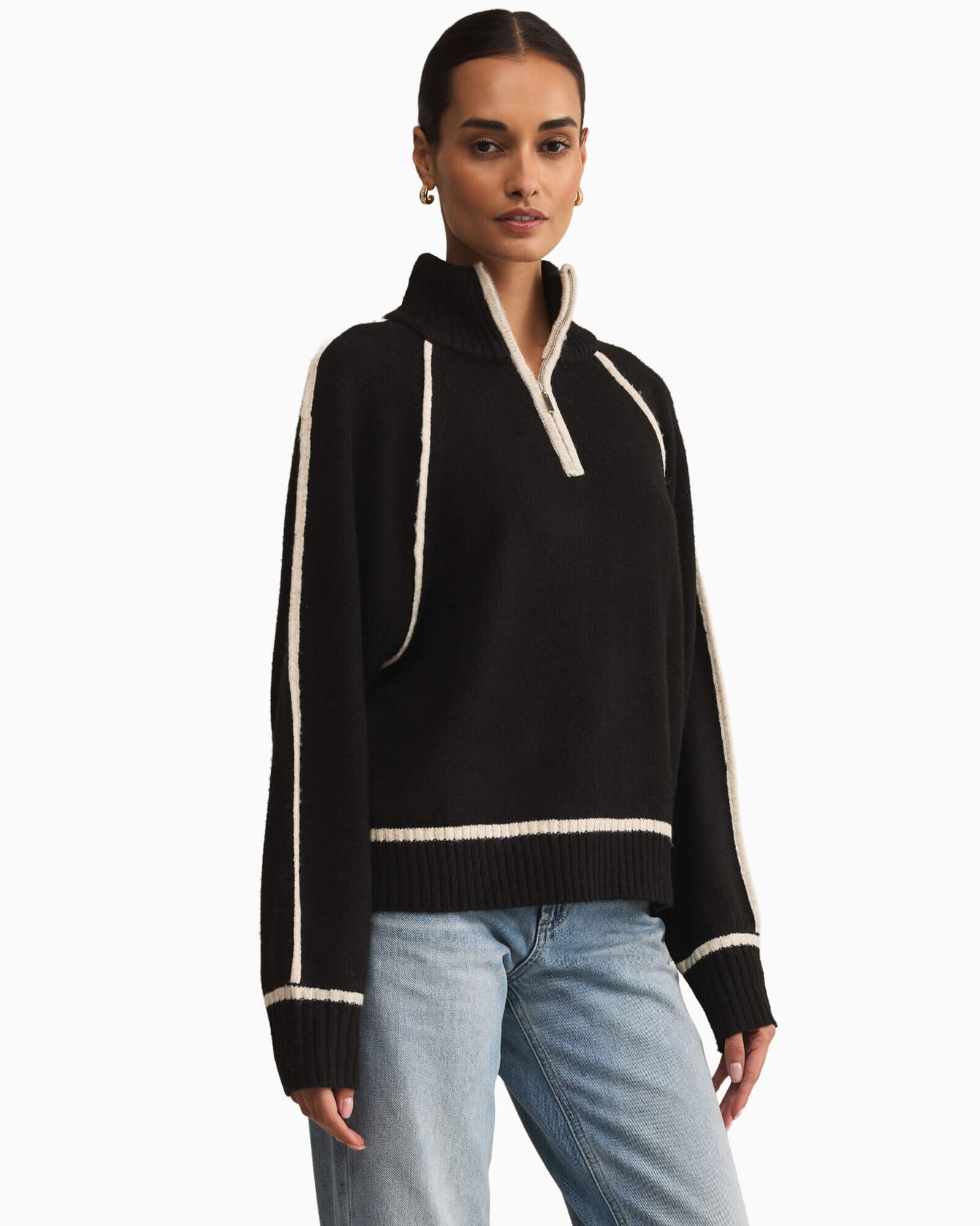 Alps Half Zip Sweater Black