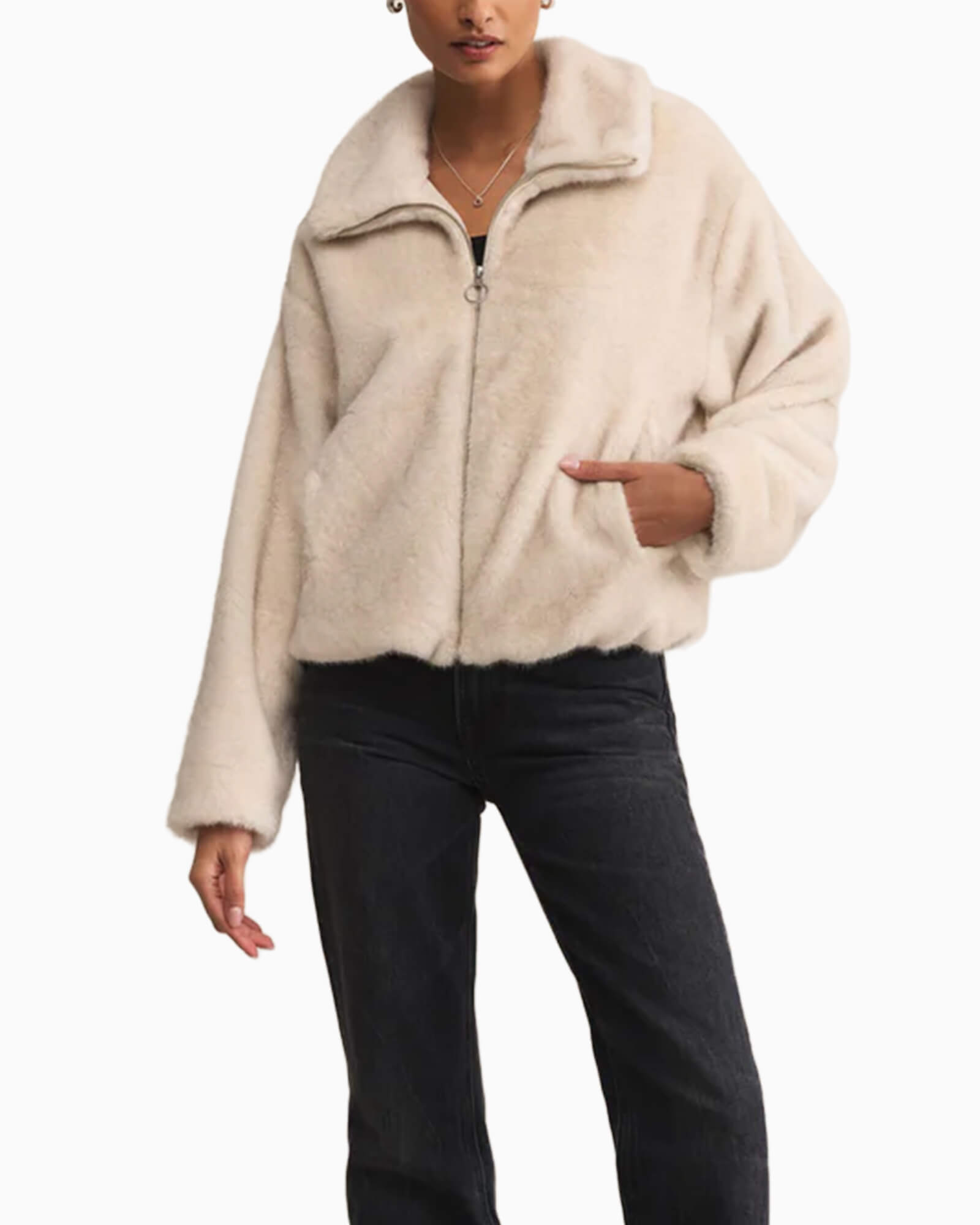 Amethyst Faux Fur Jacket | Women's Clothing