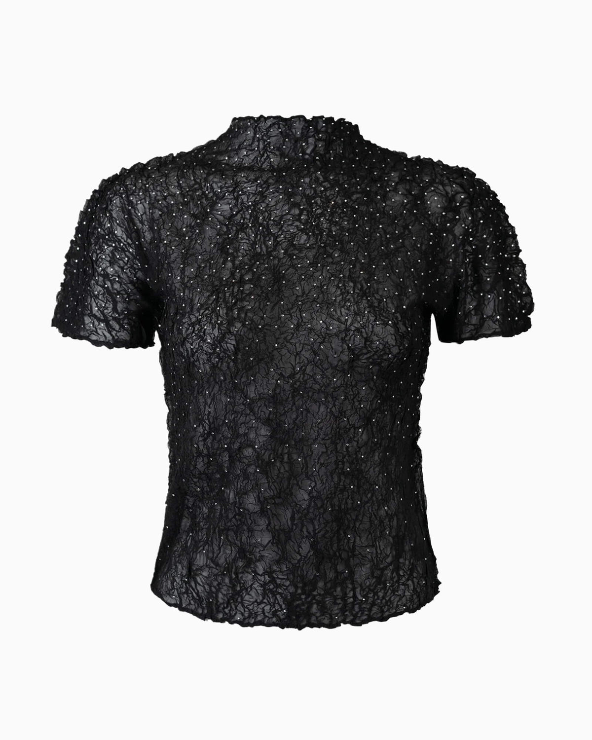 Astra Crystal Gold Beaded Texture Top