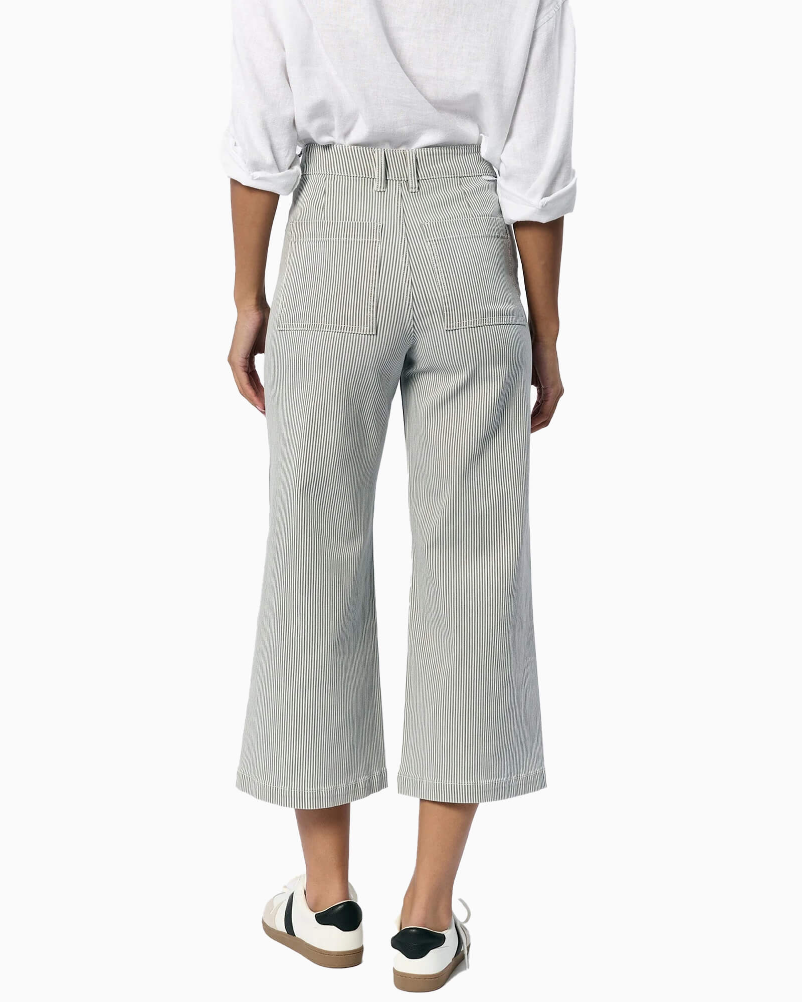 Audrey Wide Leg Jean Railroad Grey