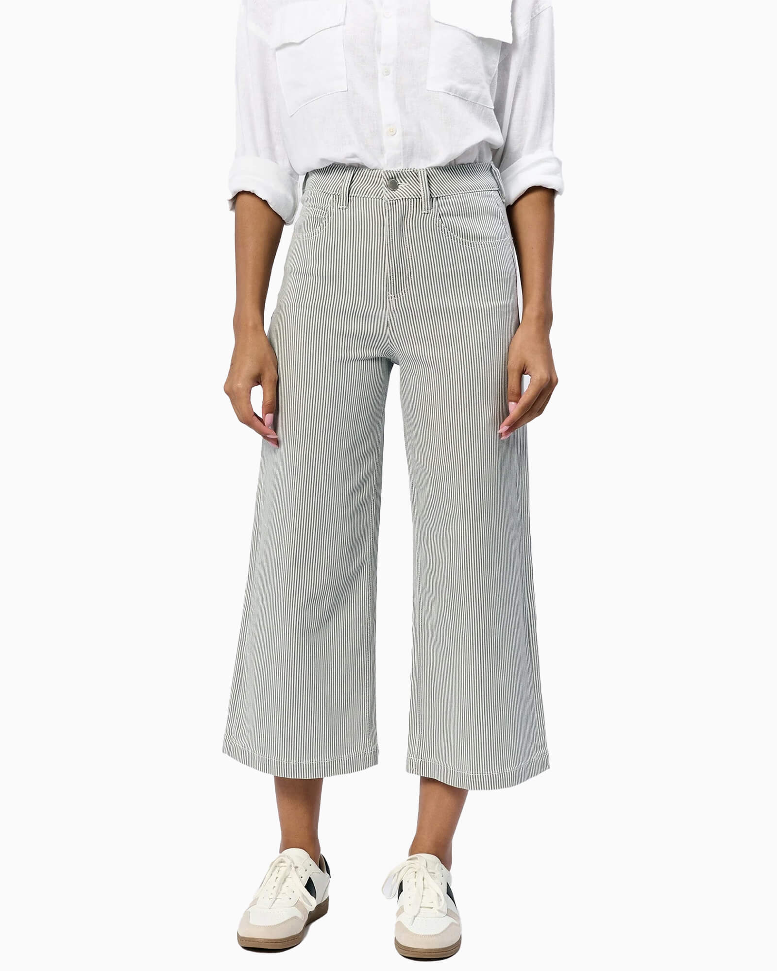 Audrey Wide Leg Jean Railroad Grey