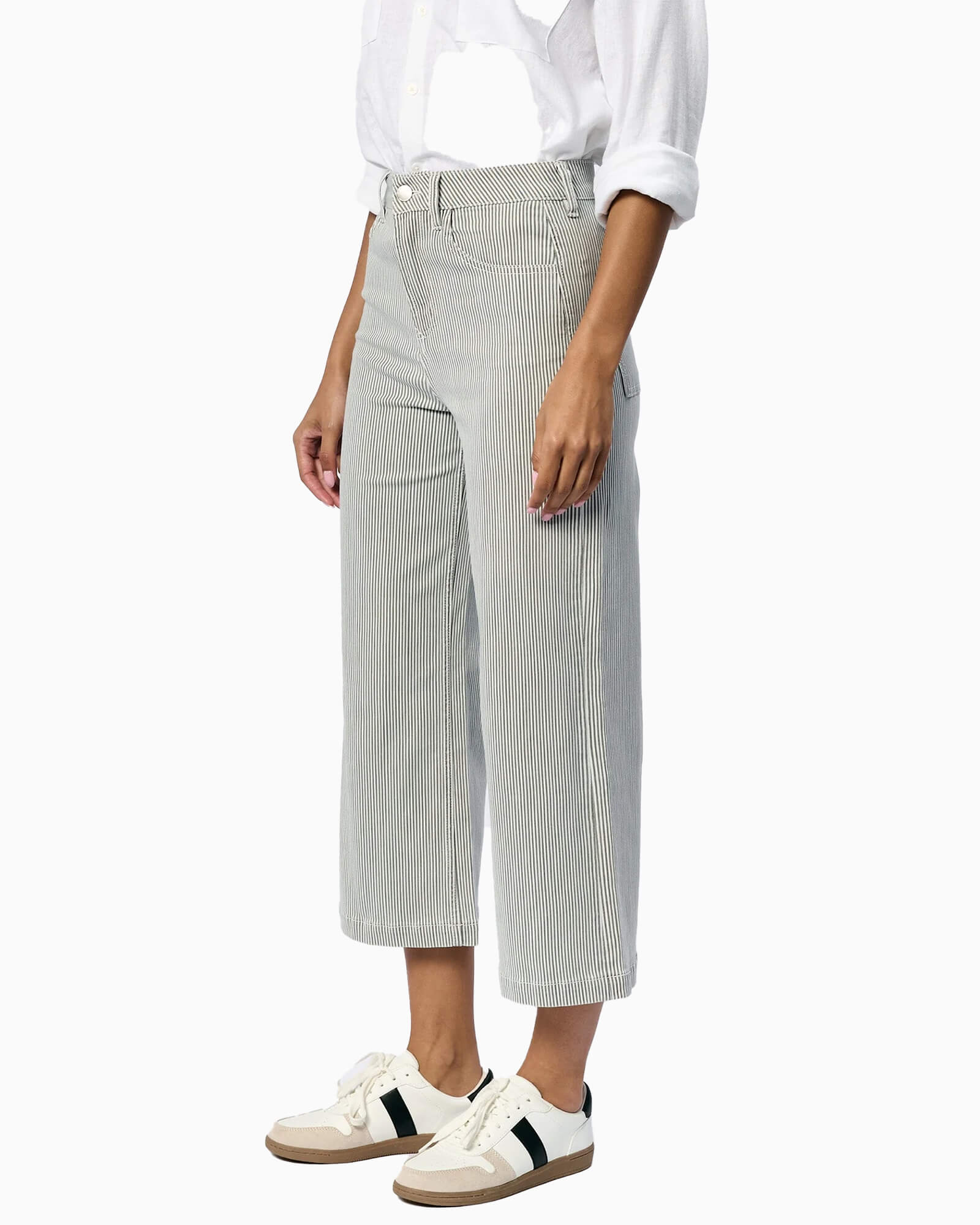 Audrey Wide Leg Jean Railroad Grey