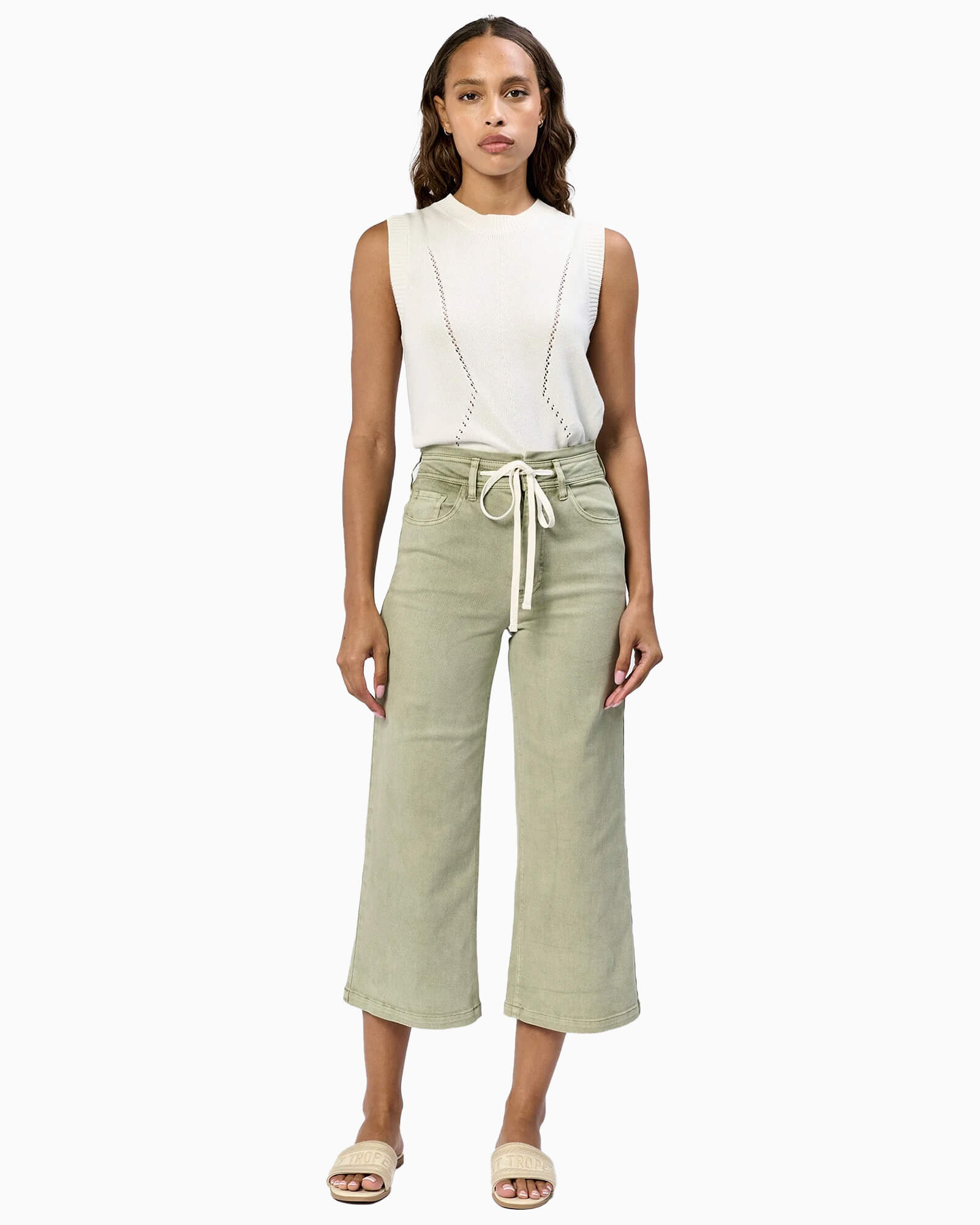 Audrey Wide Leg Jean Sage