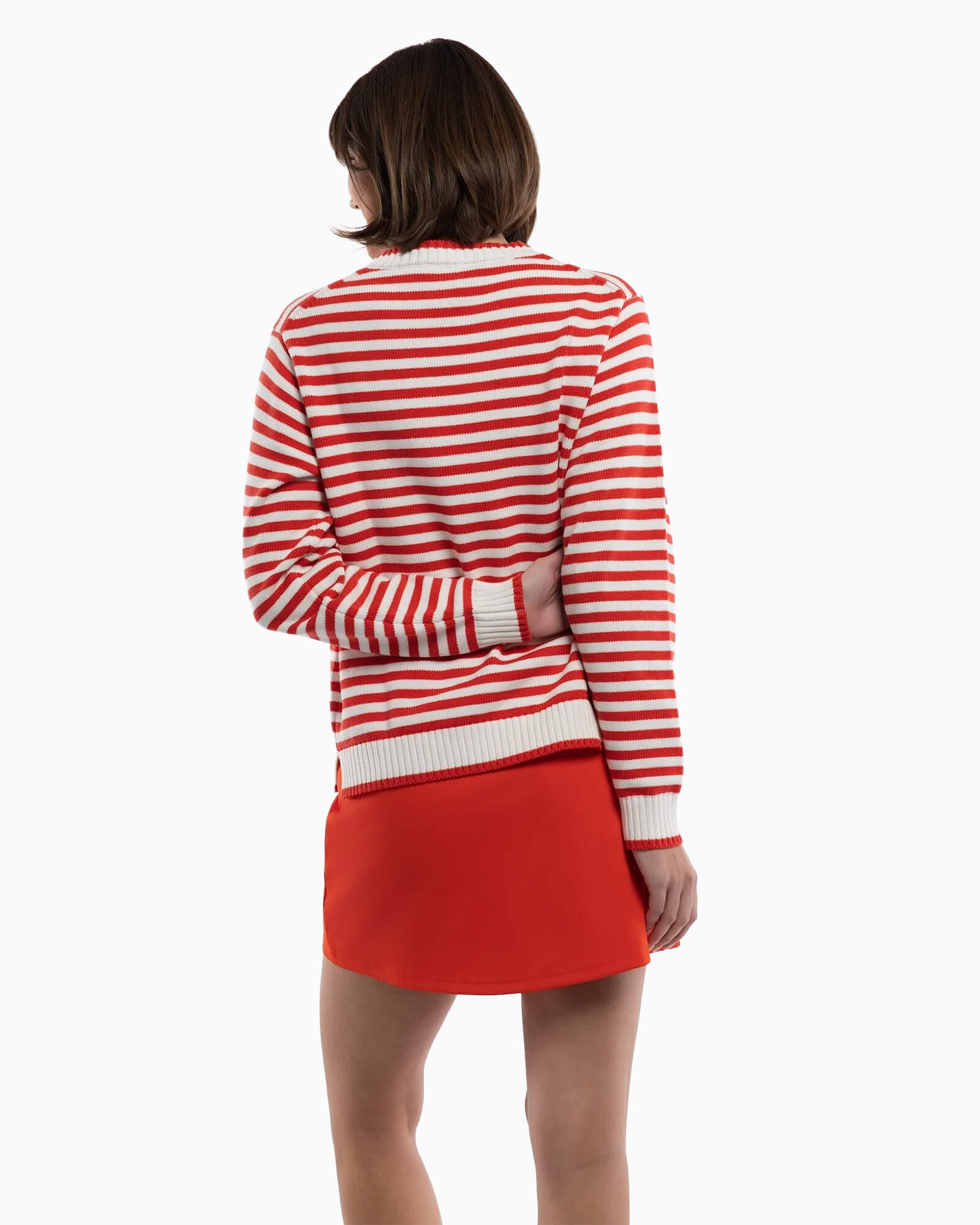 Autumn Sweater Tomato/Cream Stripe