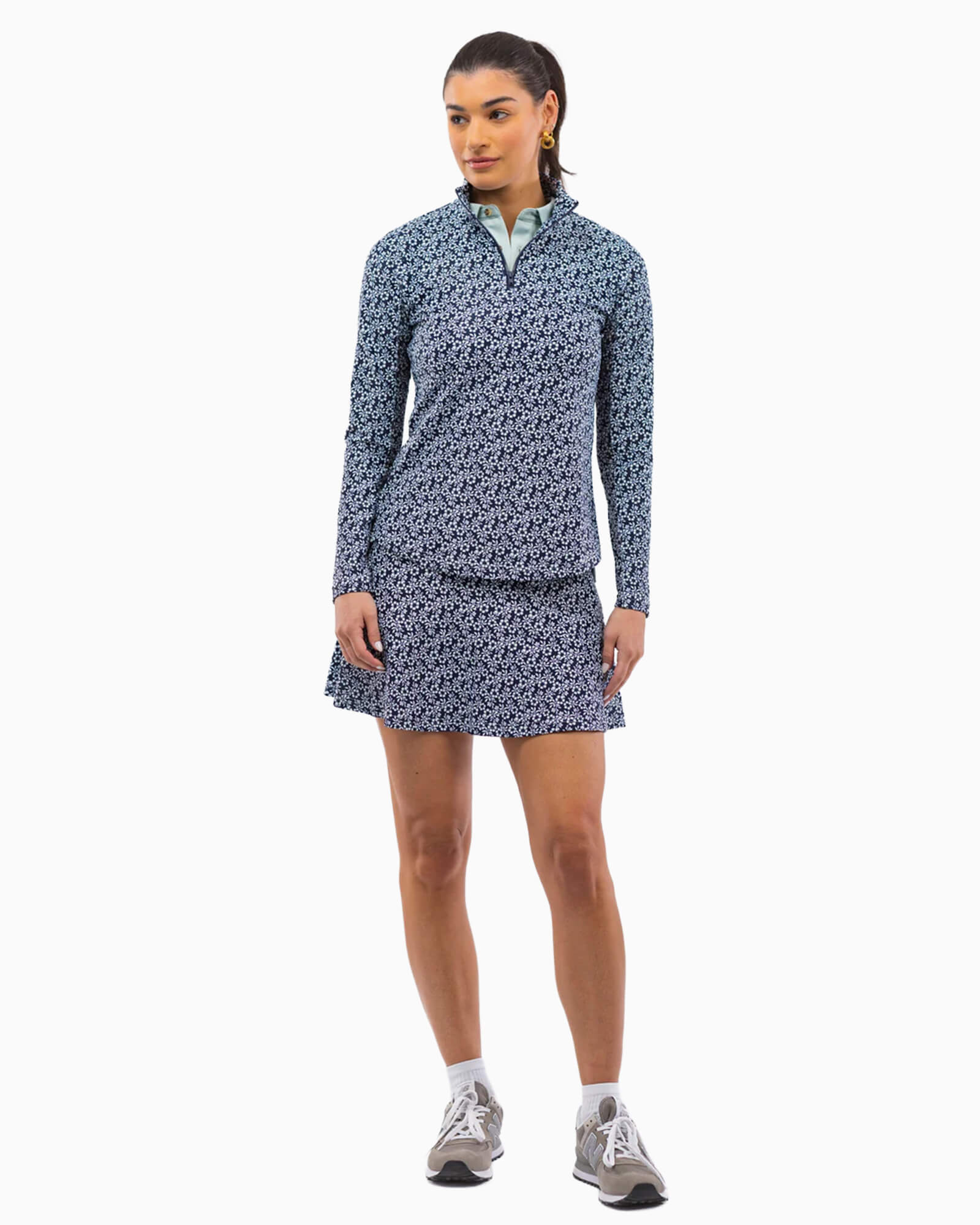 The Ava 1/4 Zip Pullover Buttercup Bloom