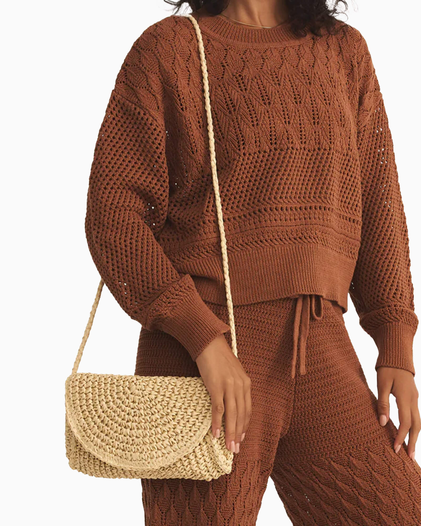 Sand Dollar Mini Straw Bag Natural