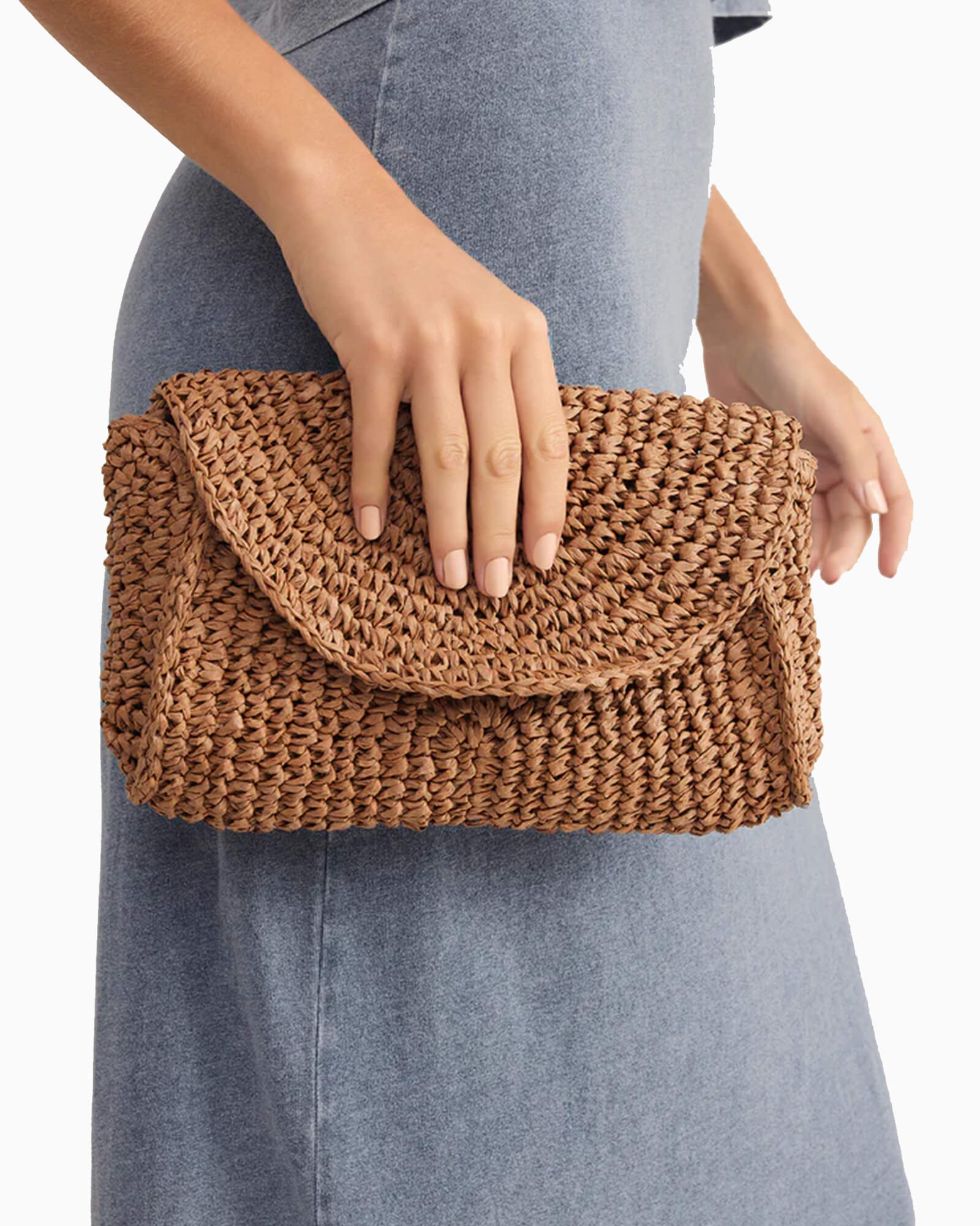 Sand Dollar Mini Straw Bag Tobacco