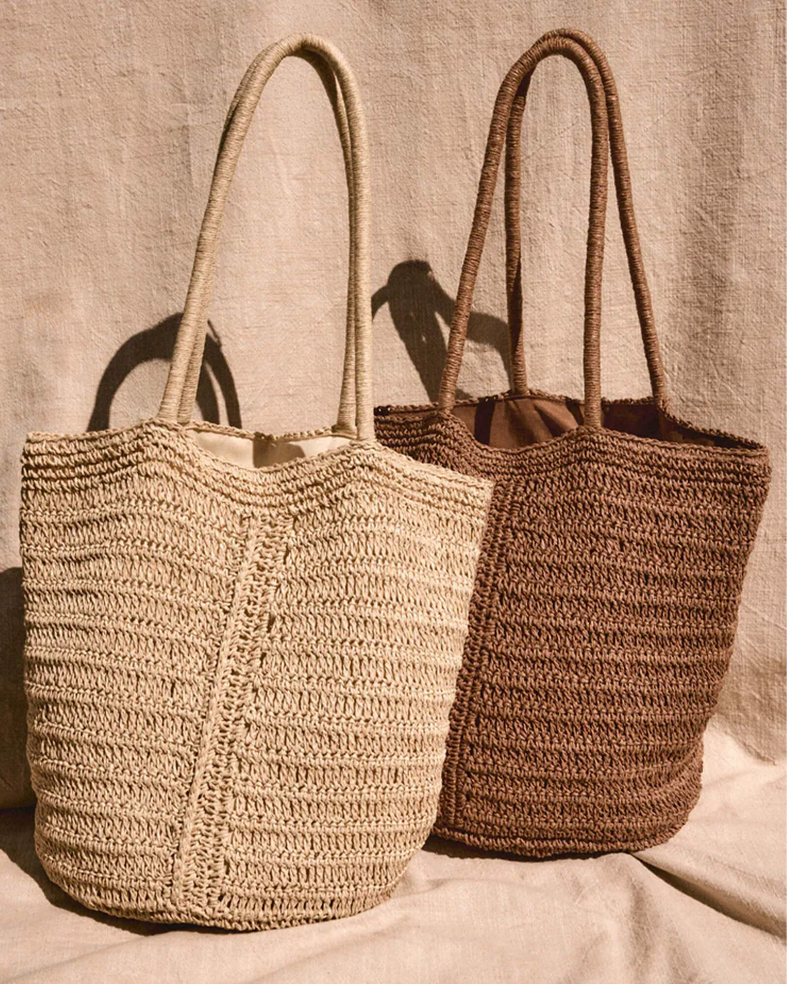 Las Lomas Straw Bag Tobacco