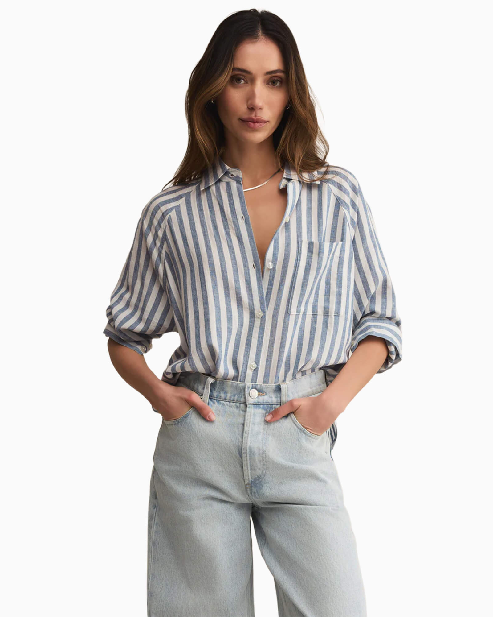 Perfect Linen Striped Top Boathouse