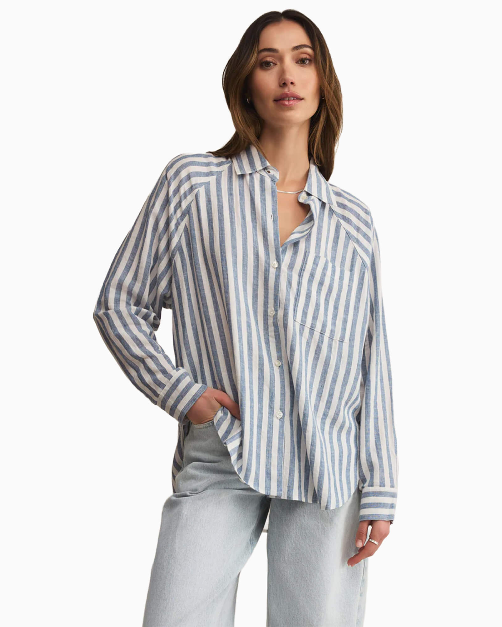 Perfect Linen Striped Top Boathouse