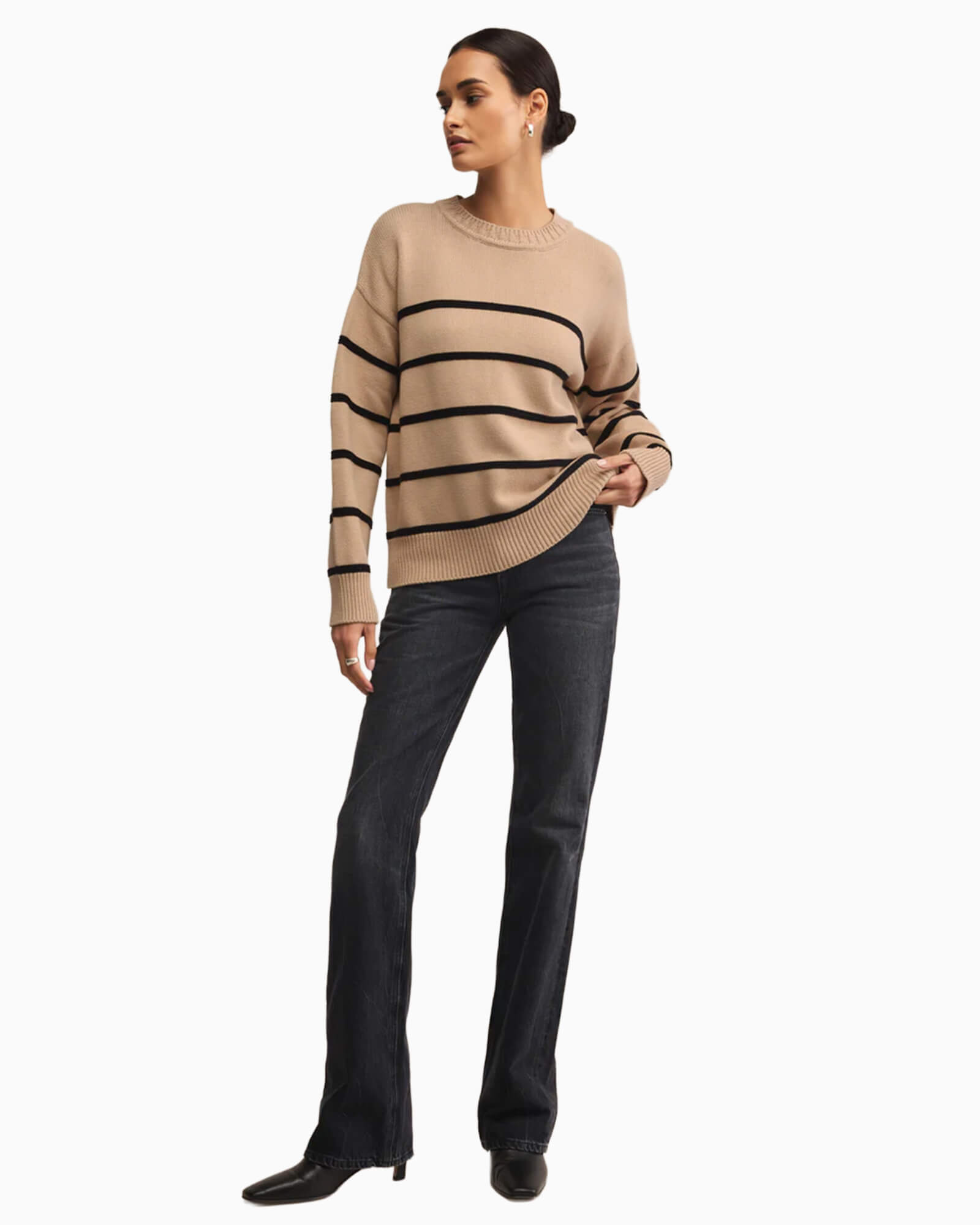 Boyfriend Striped Cotton Sweater