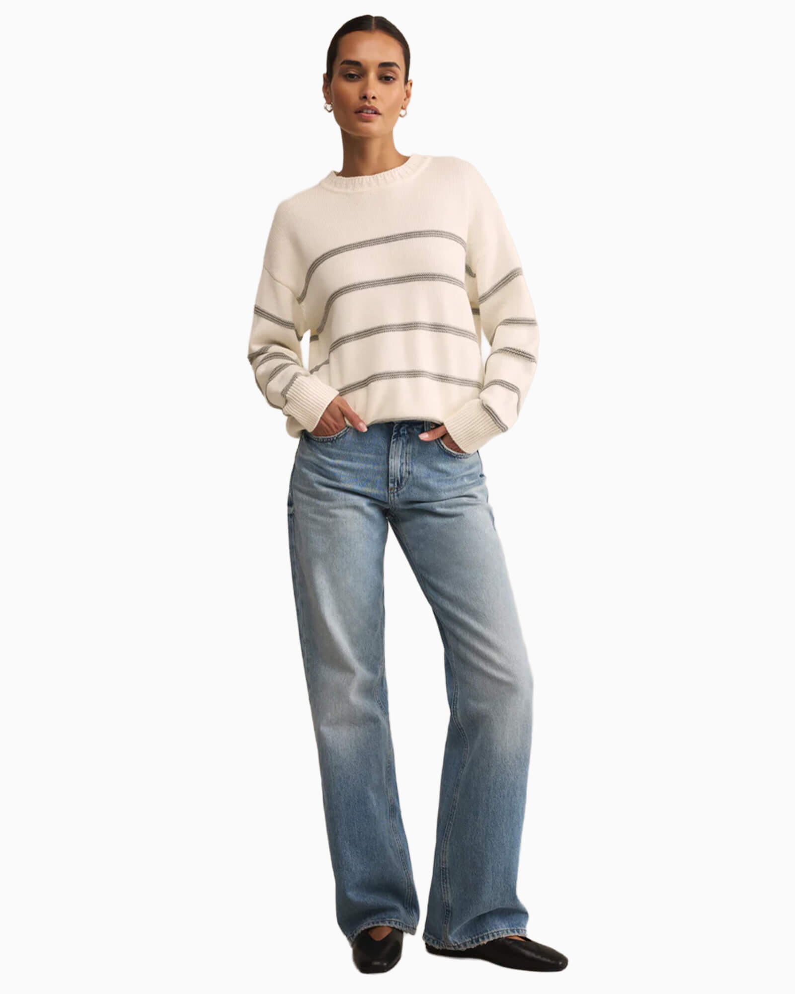 Boyfriend Striped Cotton Sweater