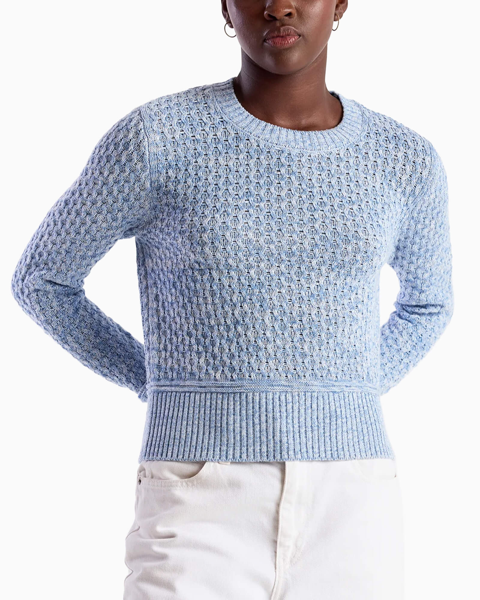Cable Twist Yarn Crew Neck Sweater