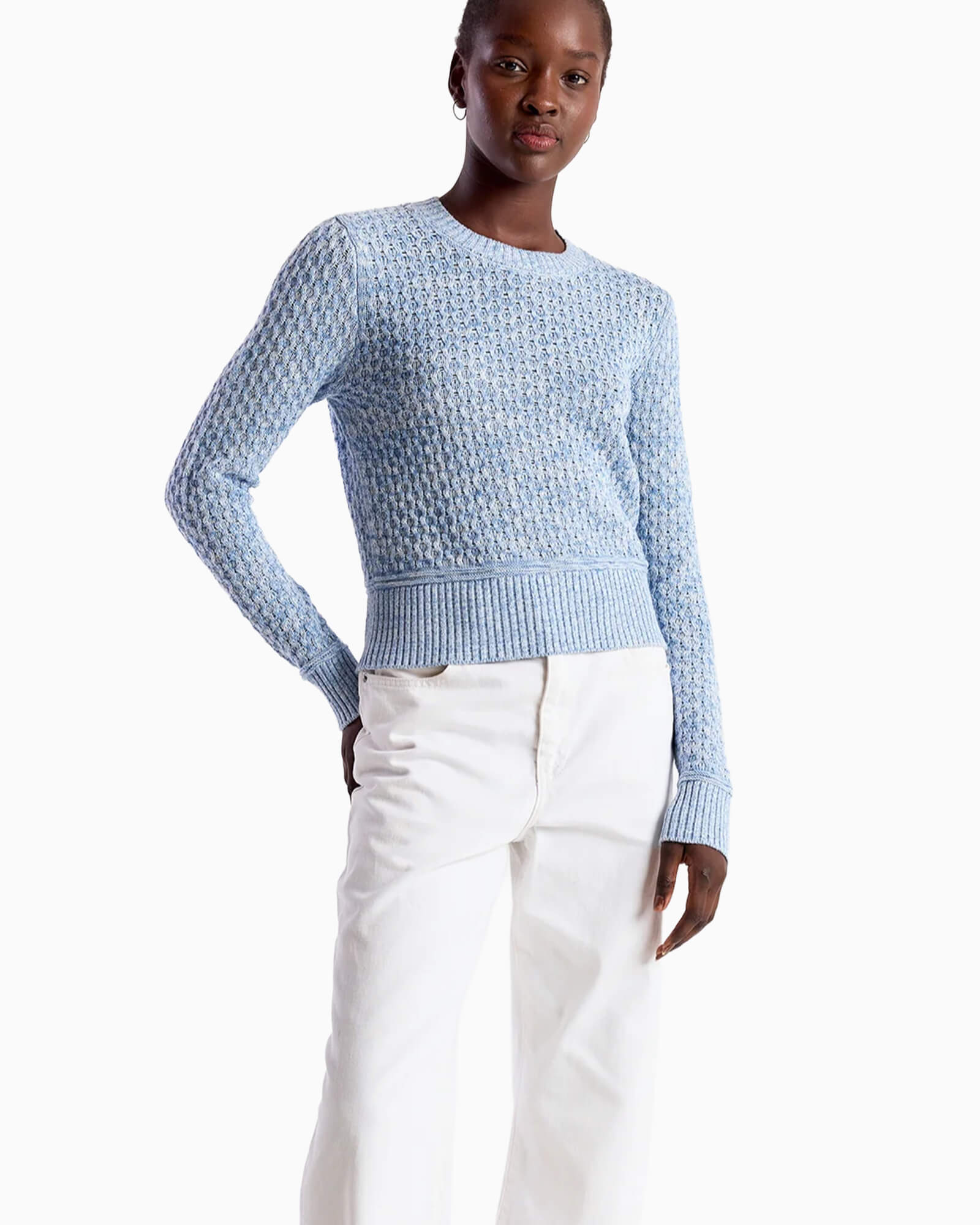 Cable Twist Yarn Crew Neck Sweater