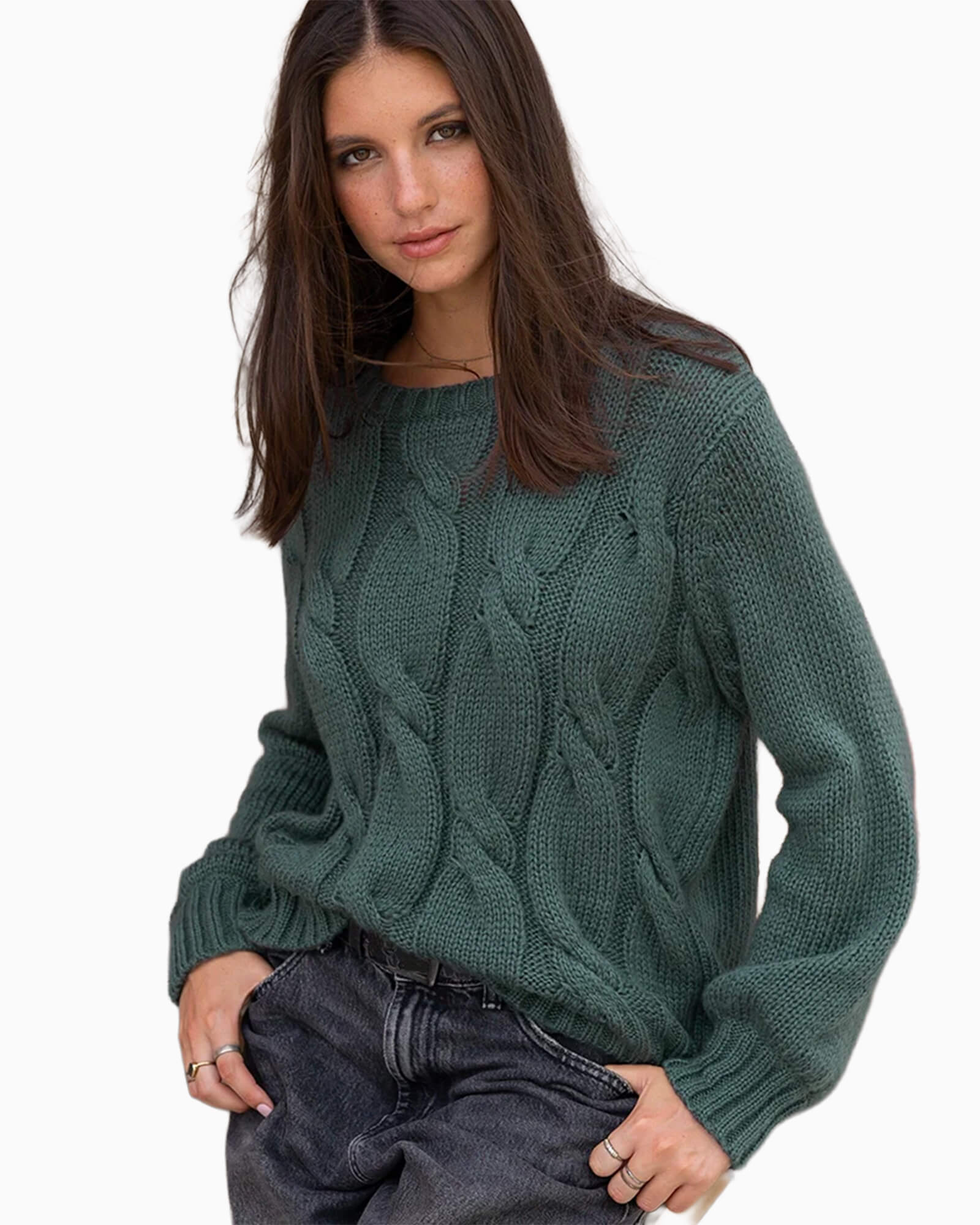 Camila Chunky Cable Crew