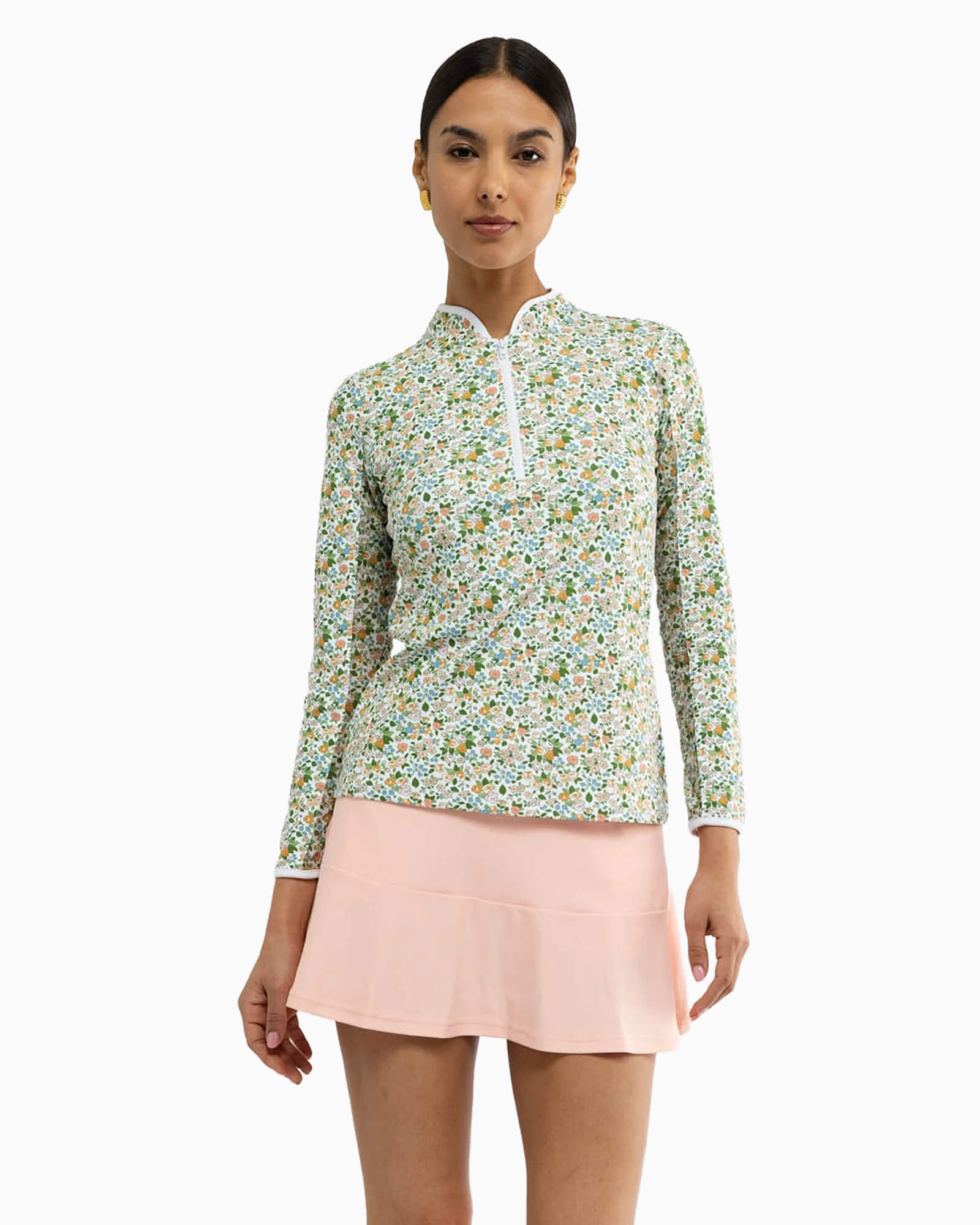 Carey Quarter Zip Posie Spritz
