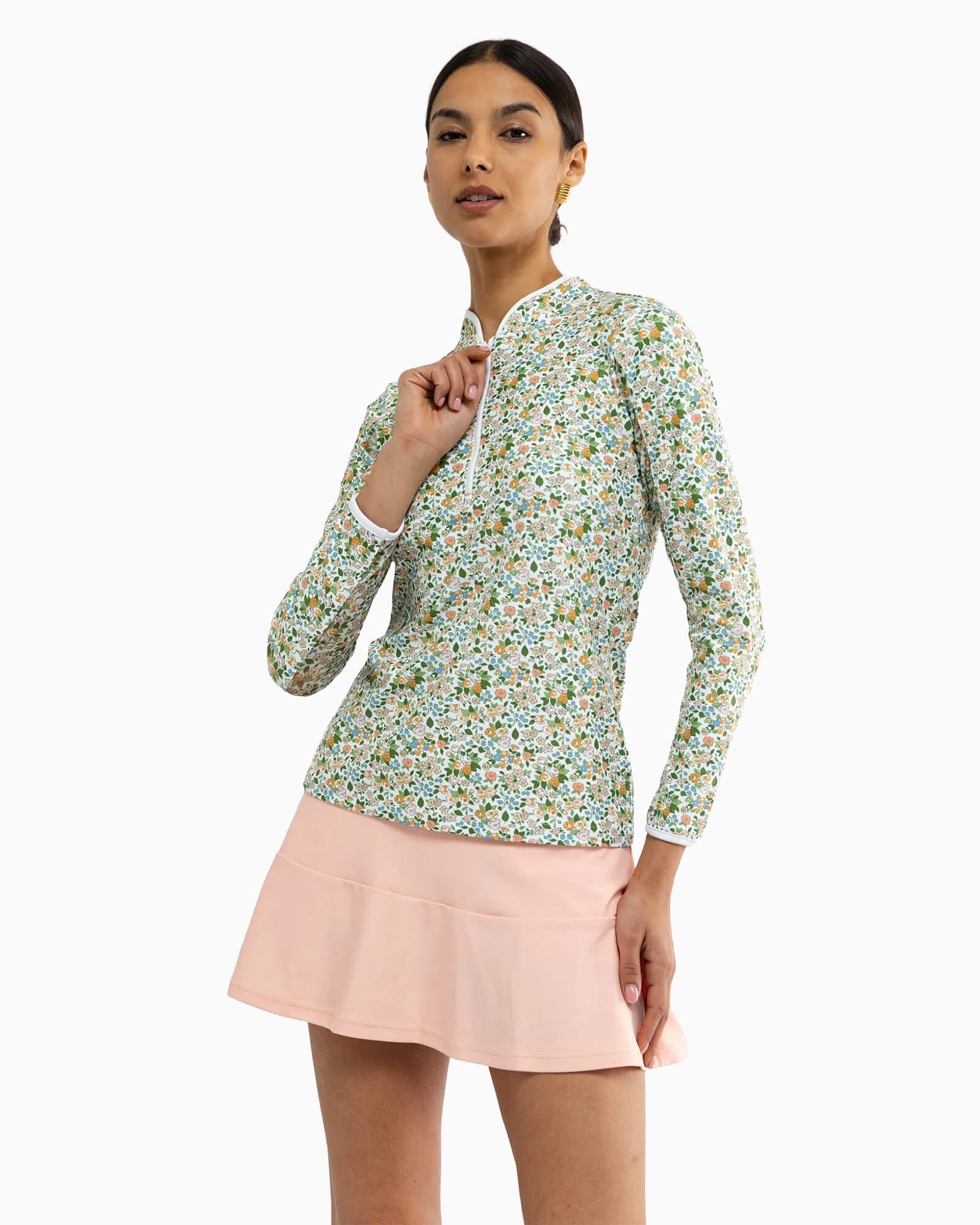 Carey Quarter Zip Posie Spritz