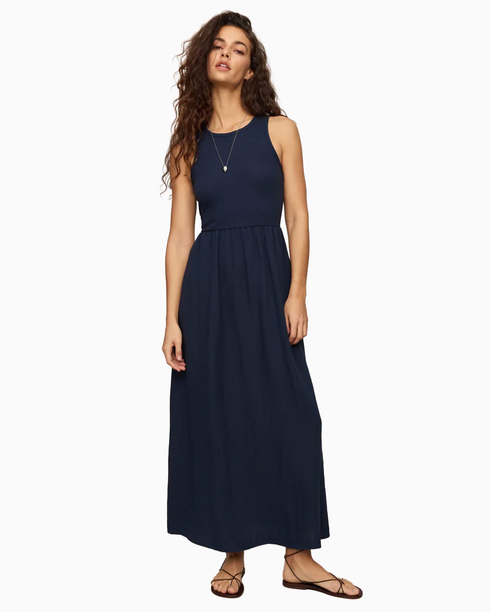 Charlotte Rib Midi Dress - Purple Poppy