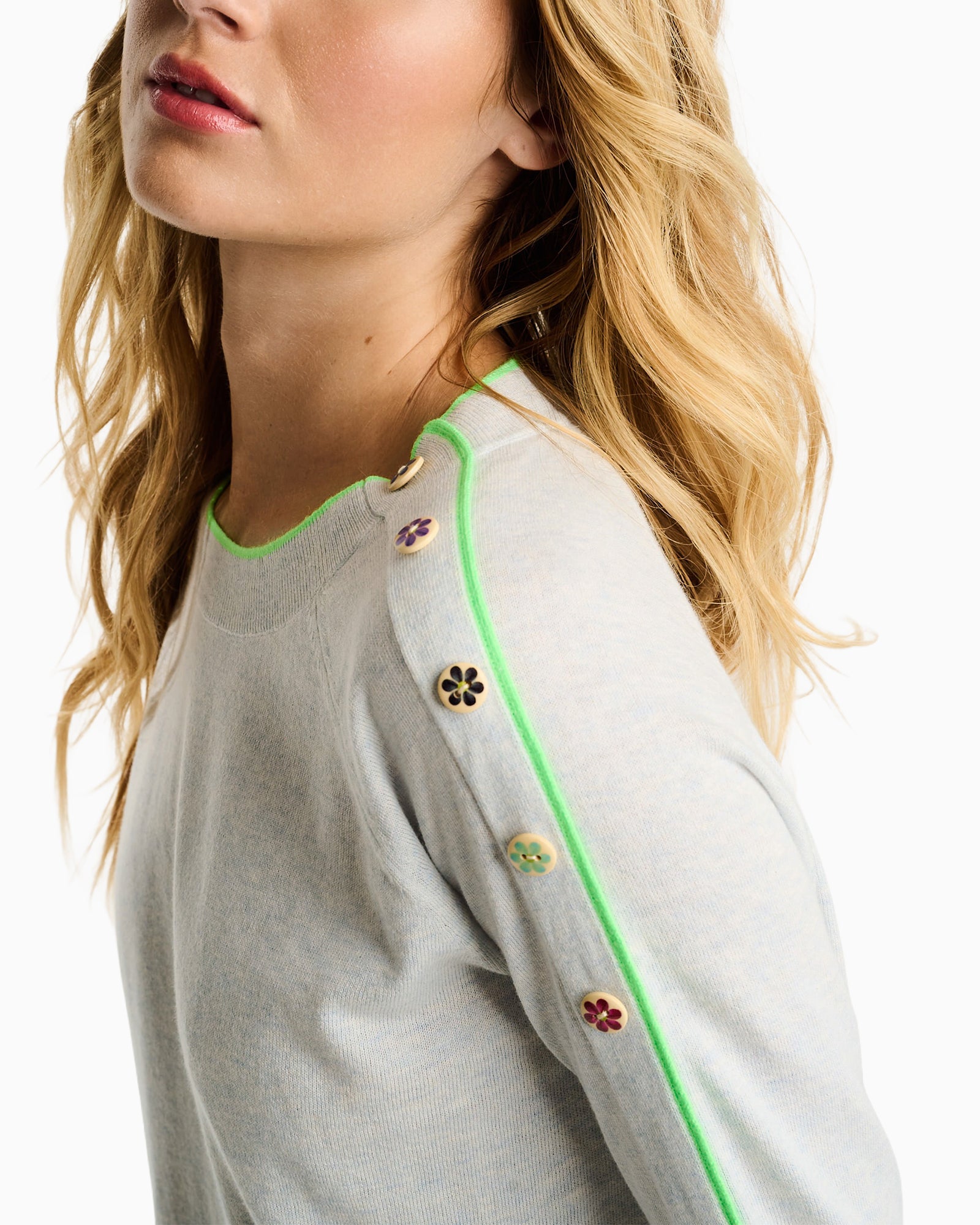 City Chic Sweater Blue Ice - Purple Poppy