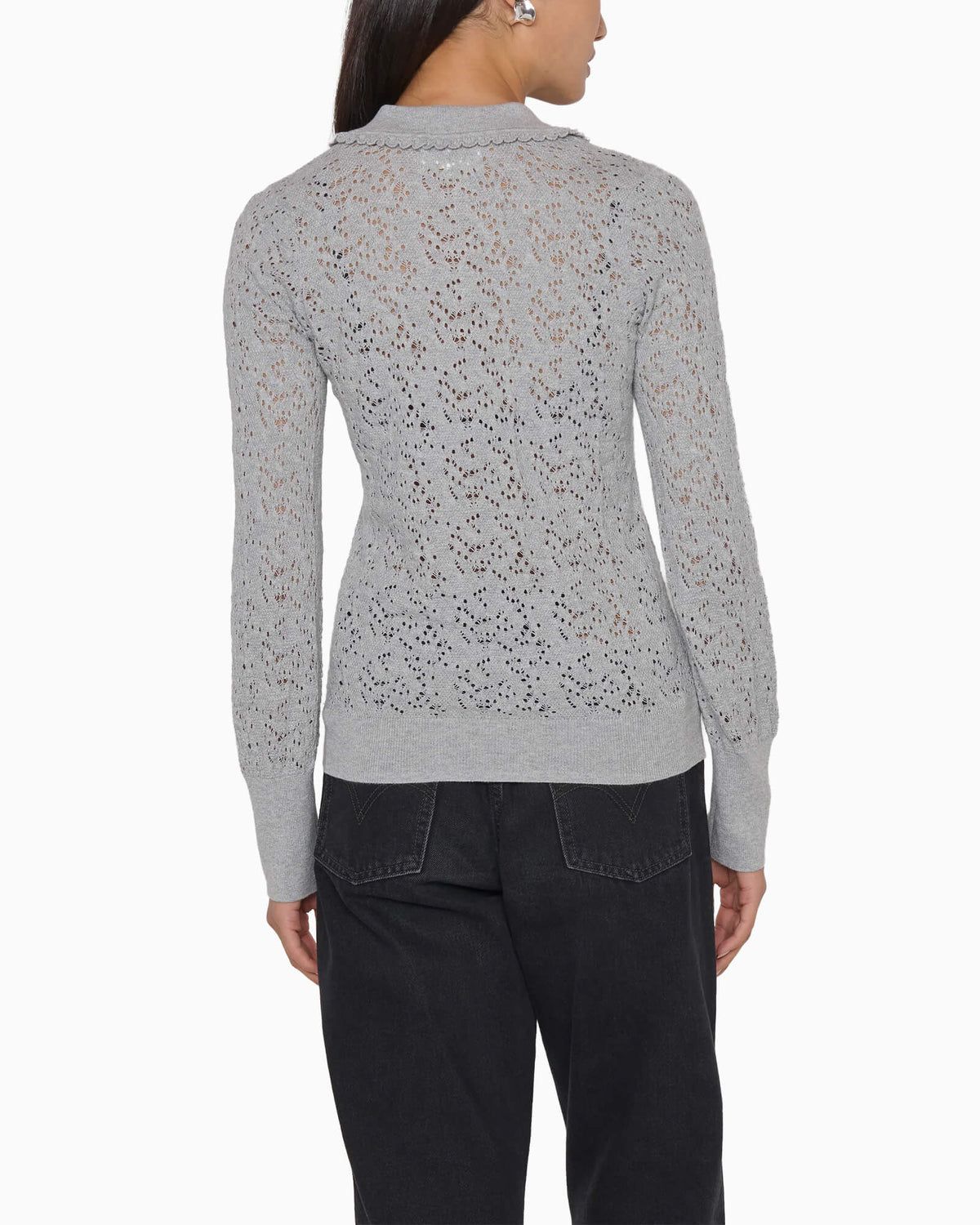 Chloe Lace Sweater Heather Gray
