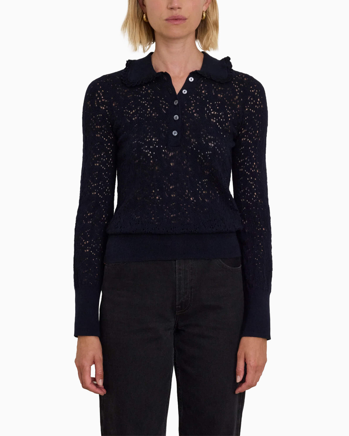 Chloe Lace Sweater Night Sky