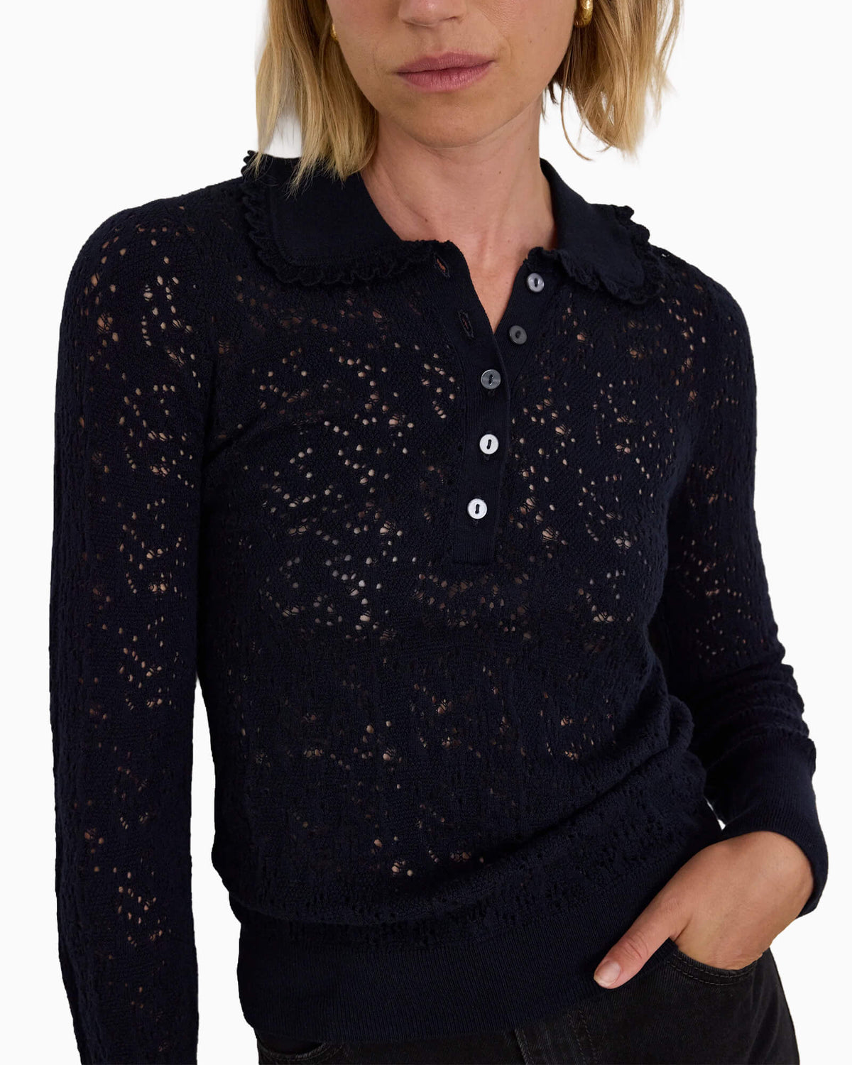 Chloe Lace Sweater Night Sky