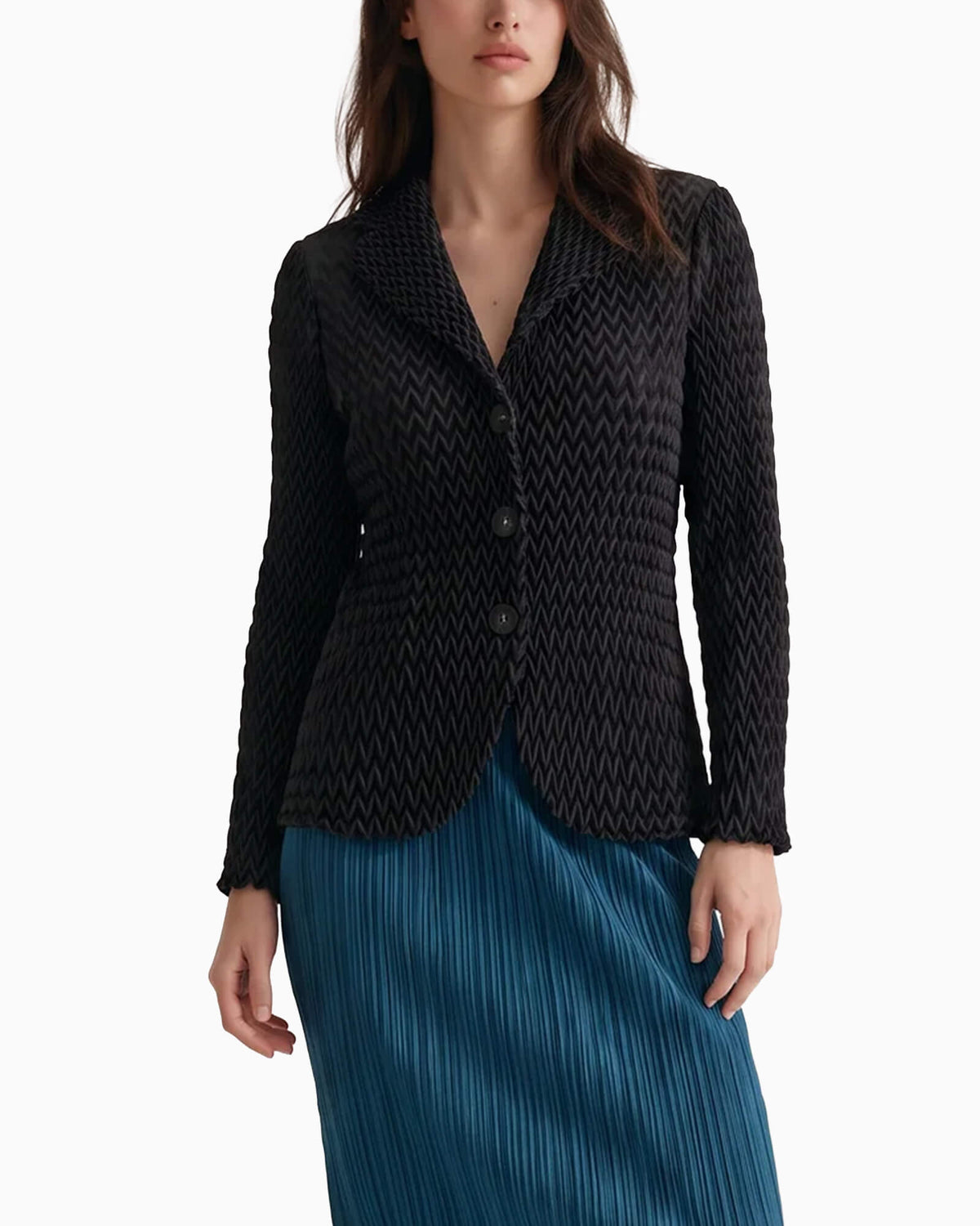 Cleo 3D Chevron Texture Jacket