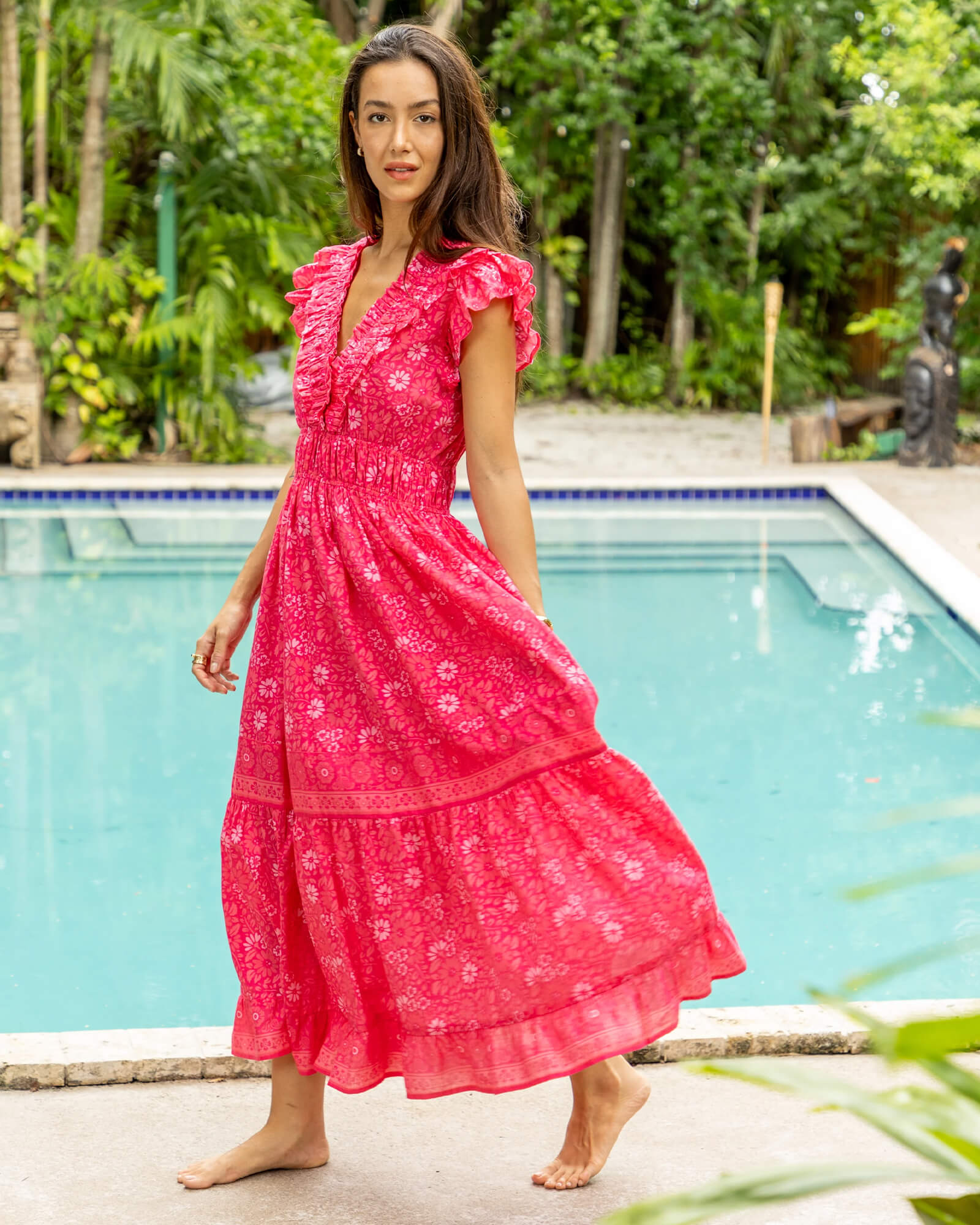 Cora Dress Deep Pink