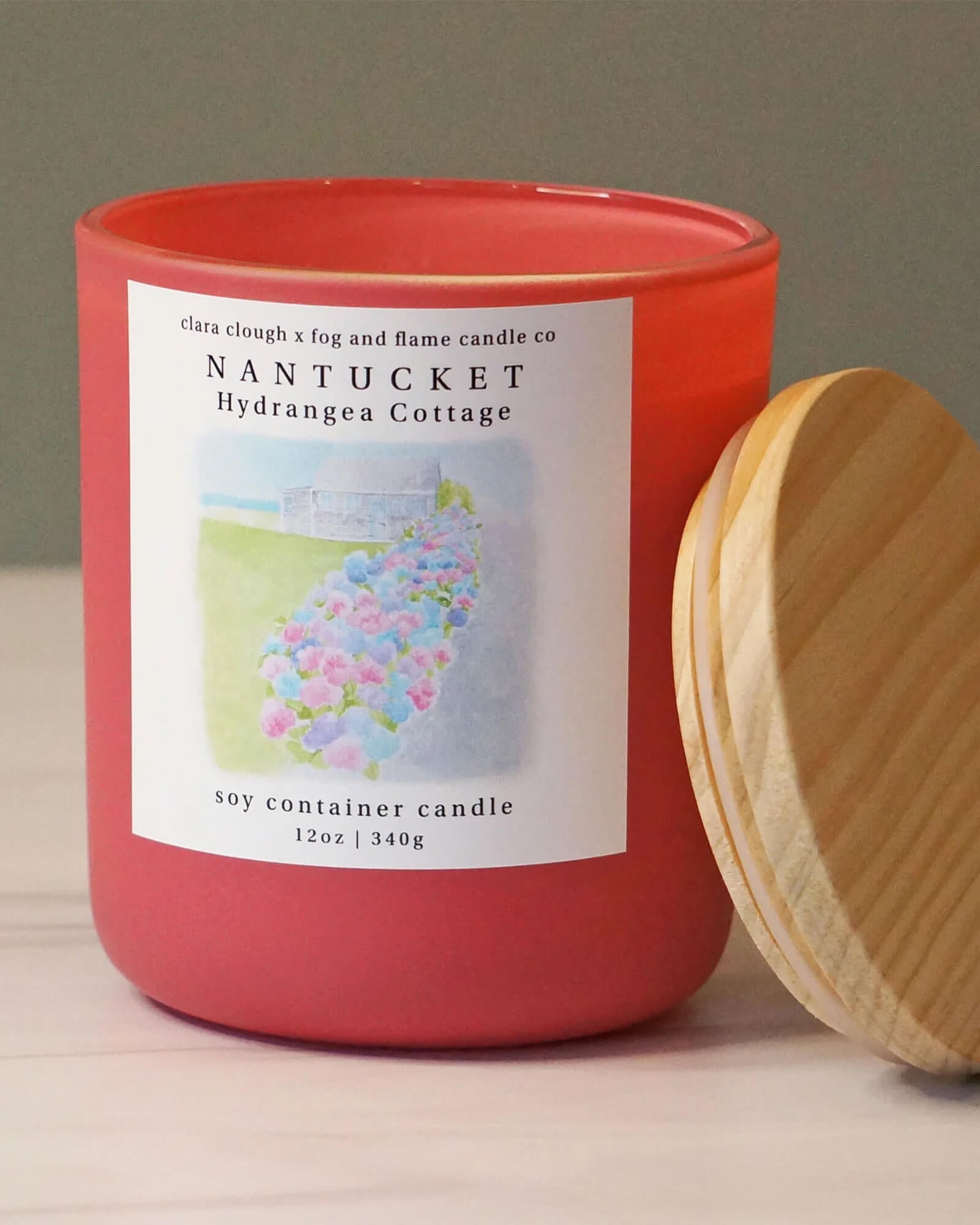 Nantucket Hydrangea Cottage Candle Hydrangea Pink 12 oz.