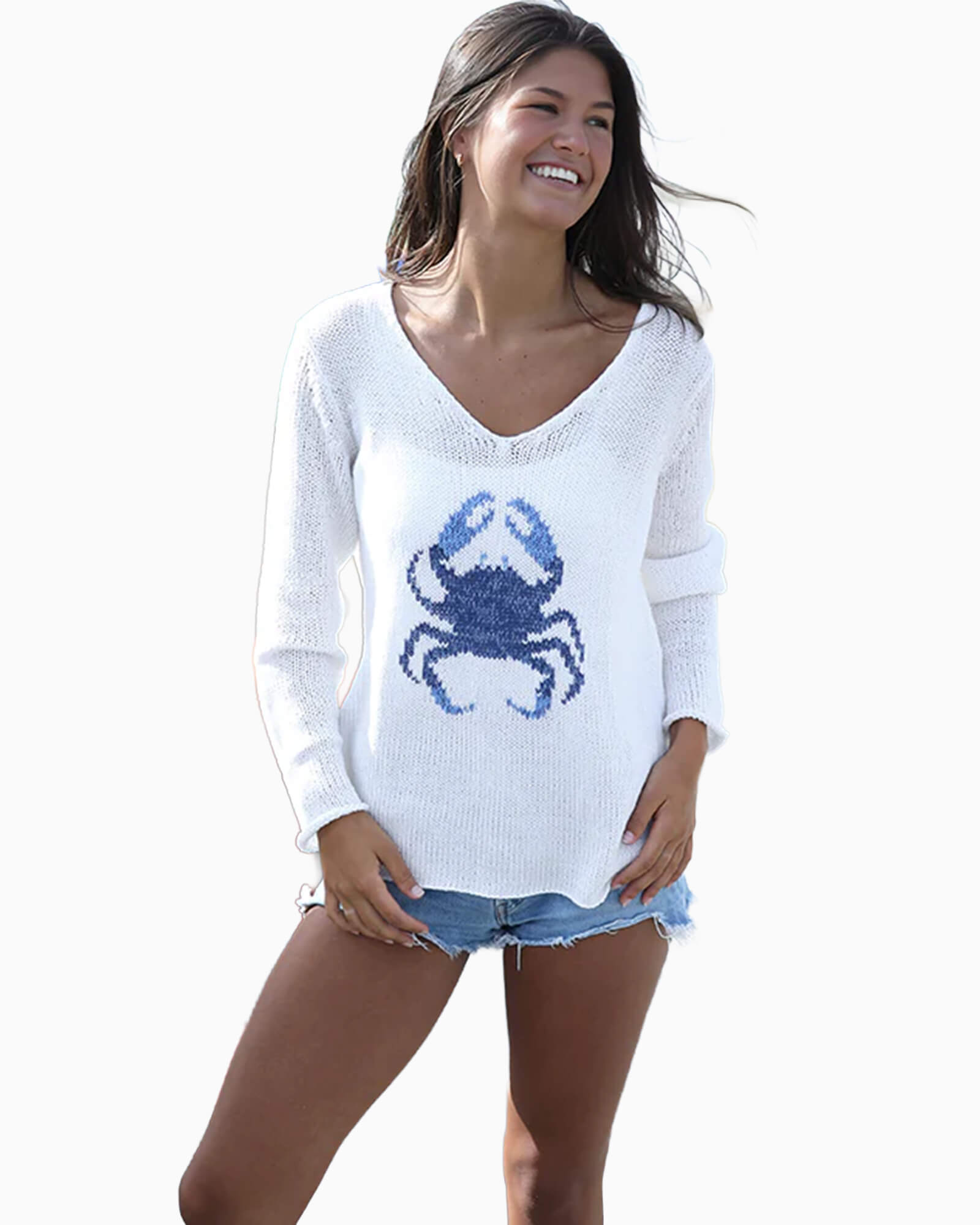 Marled Crab Cotton Sweater