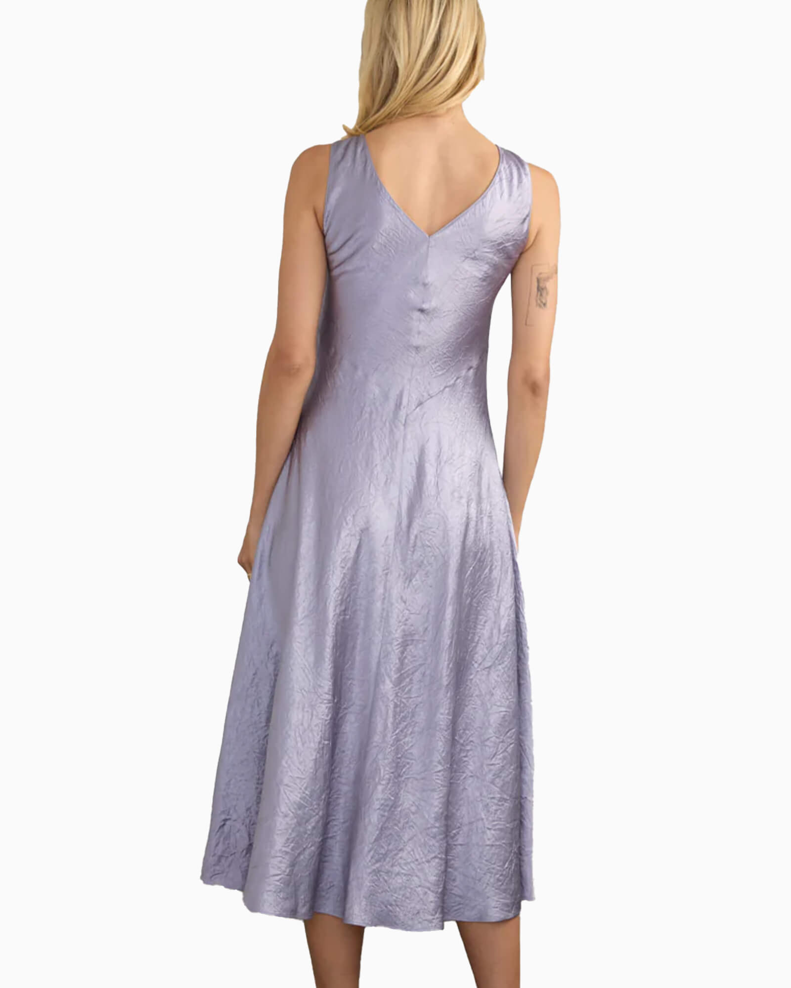 Darya Double V Neck Dress Freesia