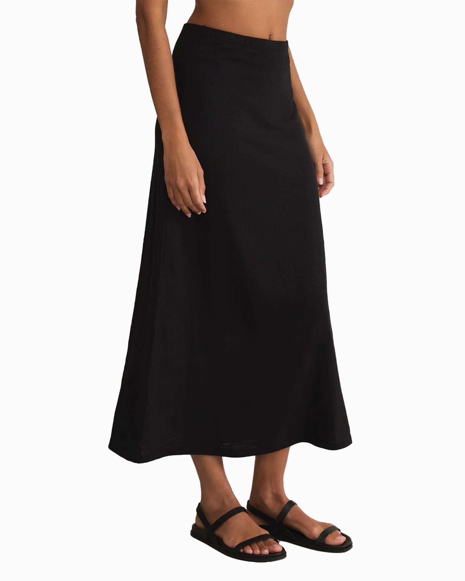 Delavine Textured Midi Skirt