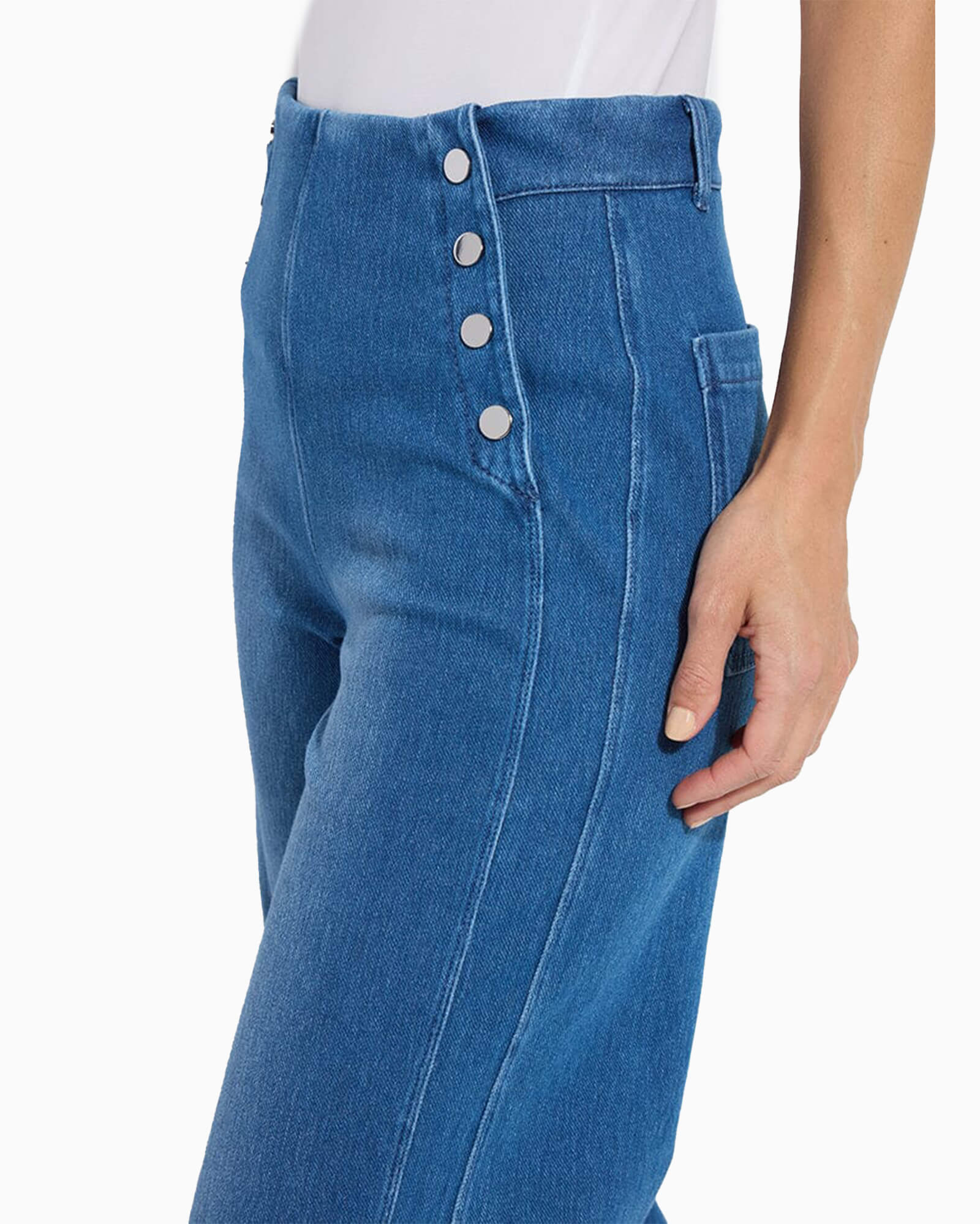 Mallory Sailor High Waist Wide Leg Denim