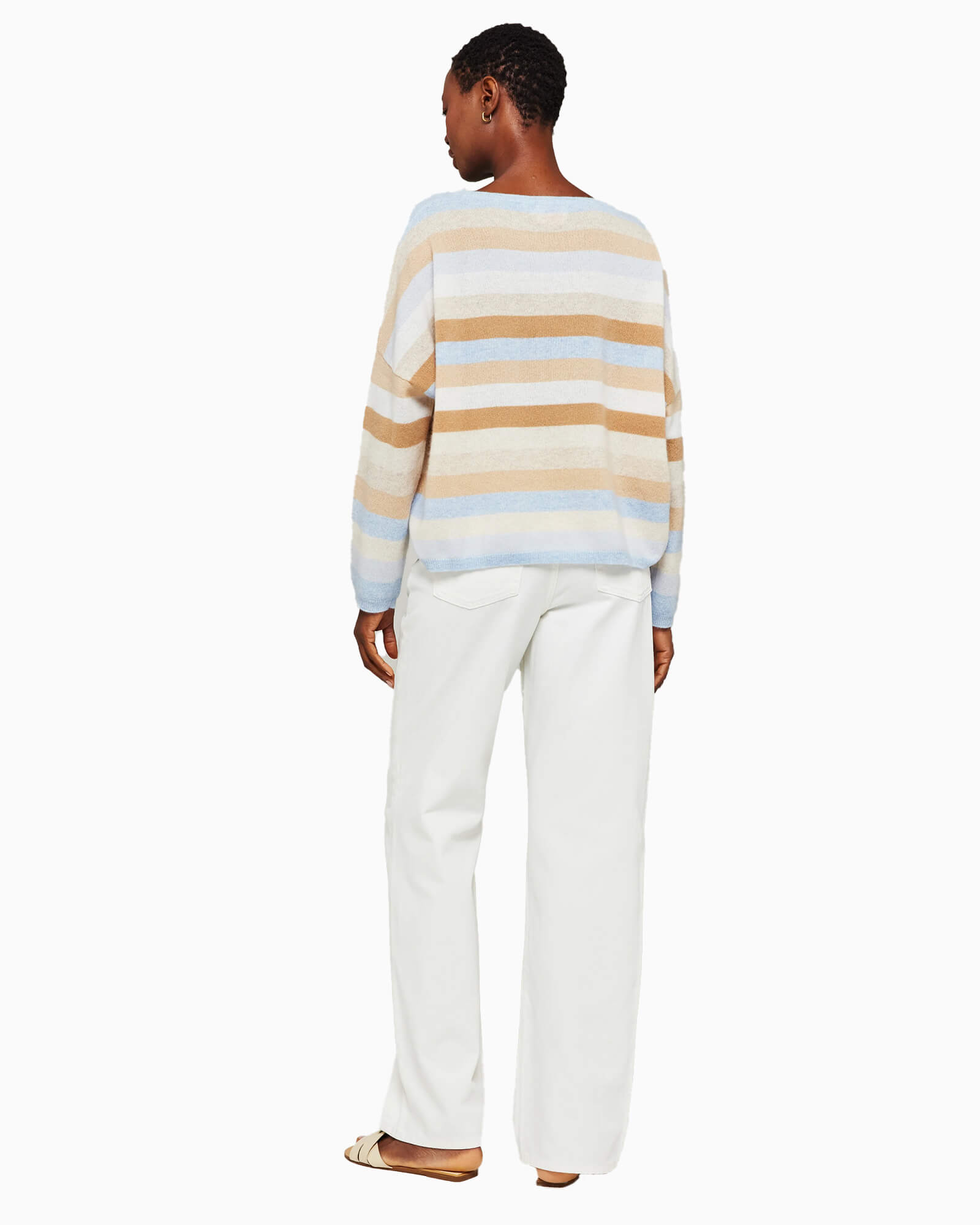 Doris Stripe Cashmere Crew Neck