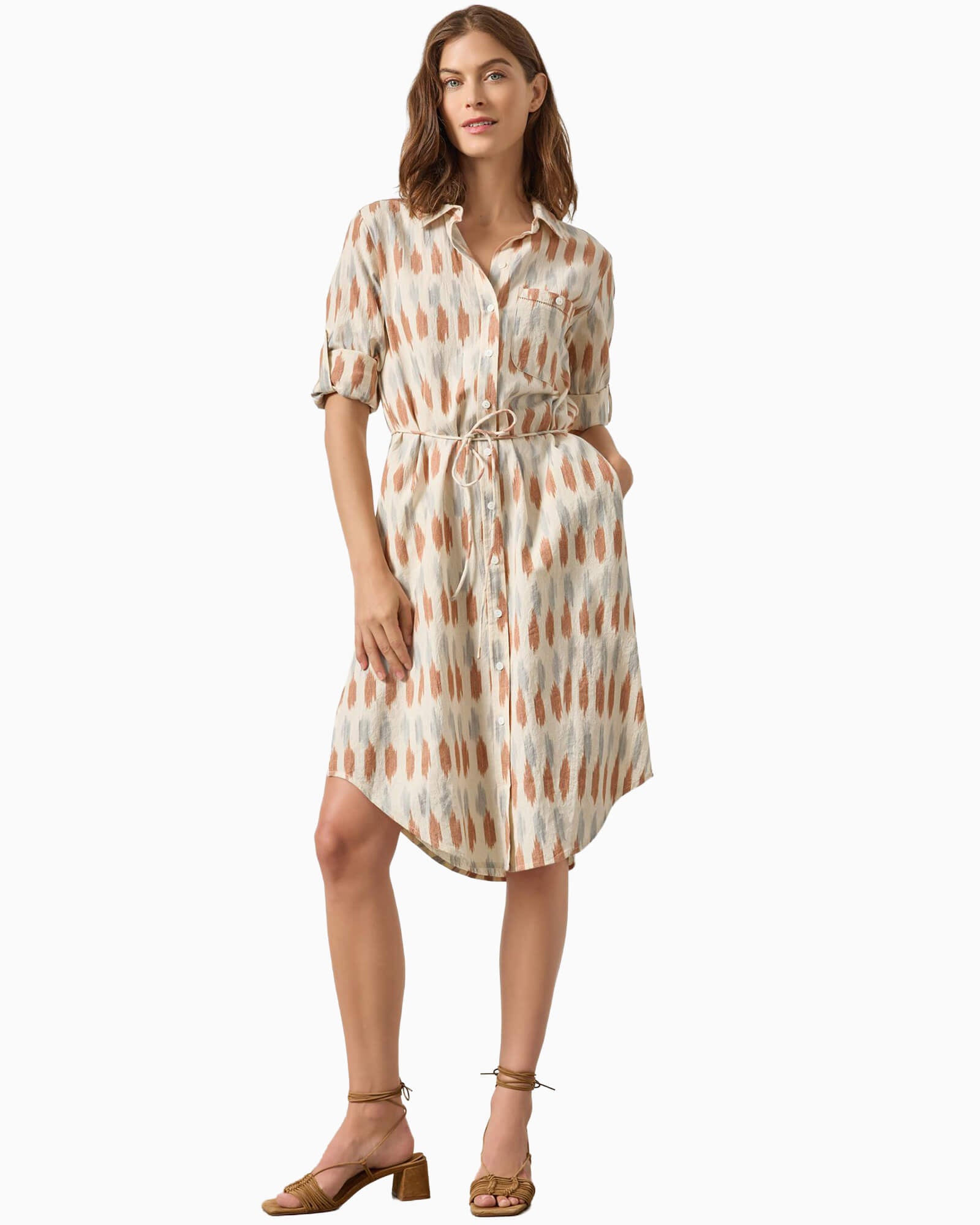 Ikat Shirt Dress