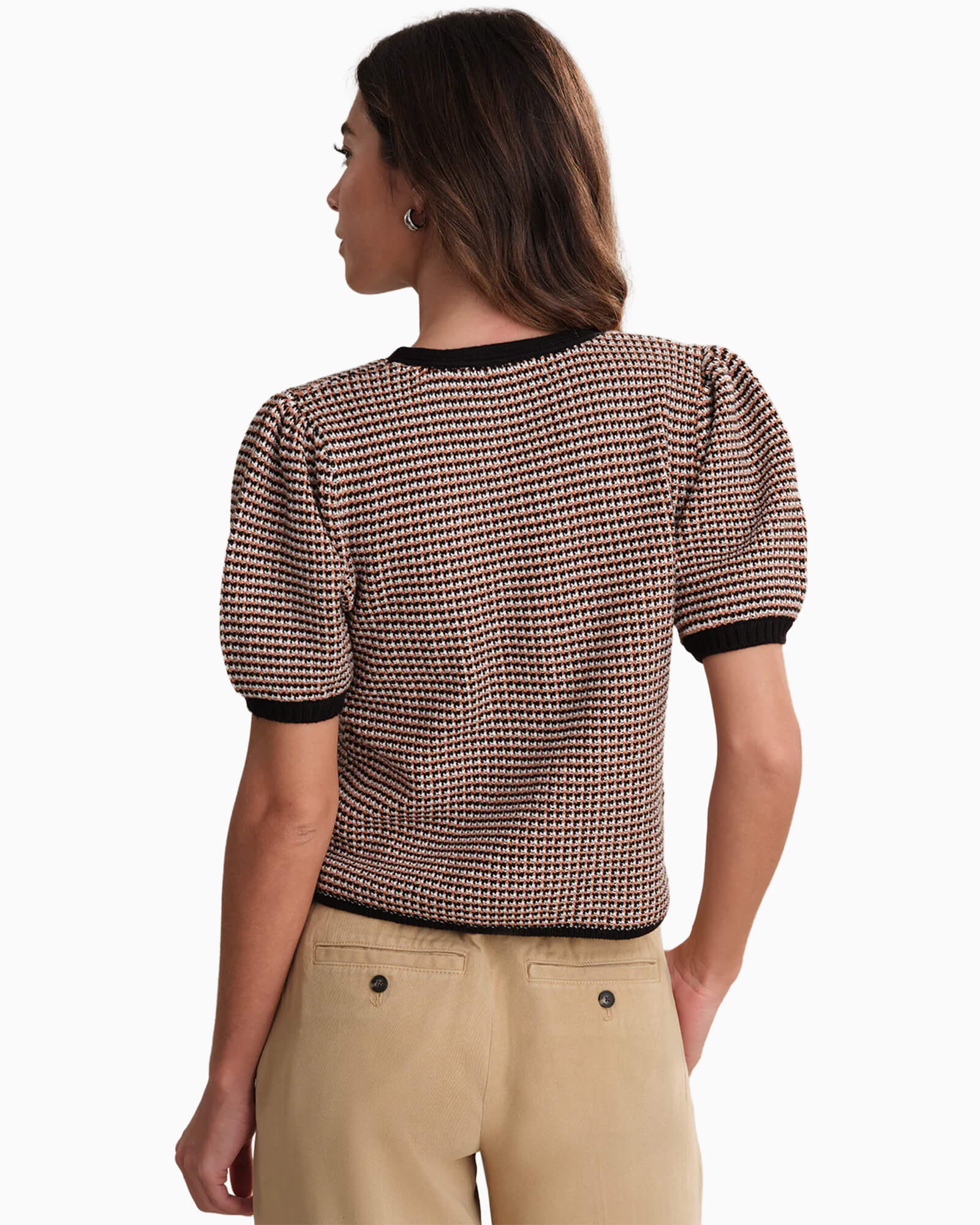 Elaine Puff Sleeve Tie Front Top