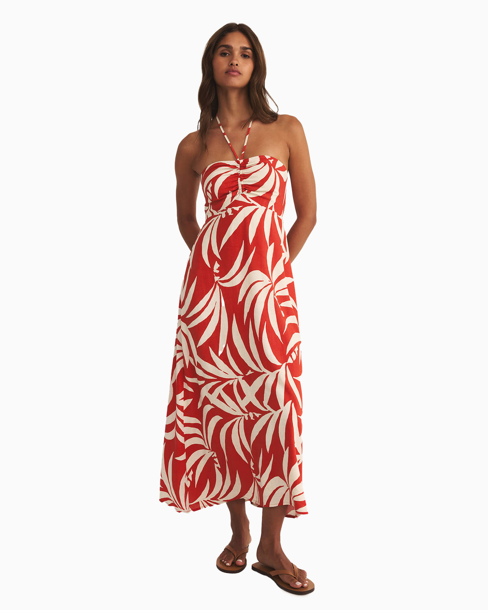 Elodi Vacances Midi Dress Cabana Red