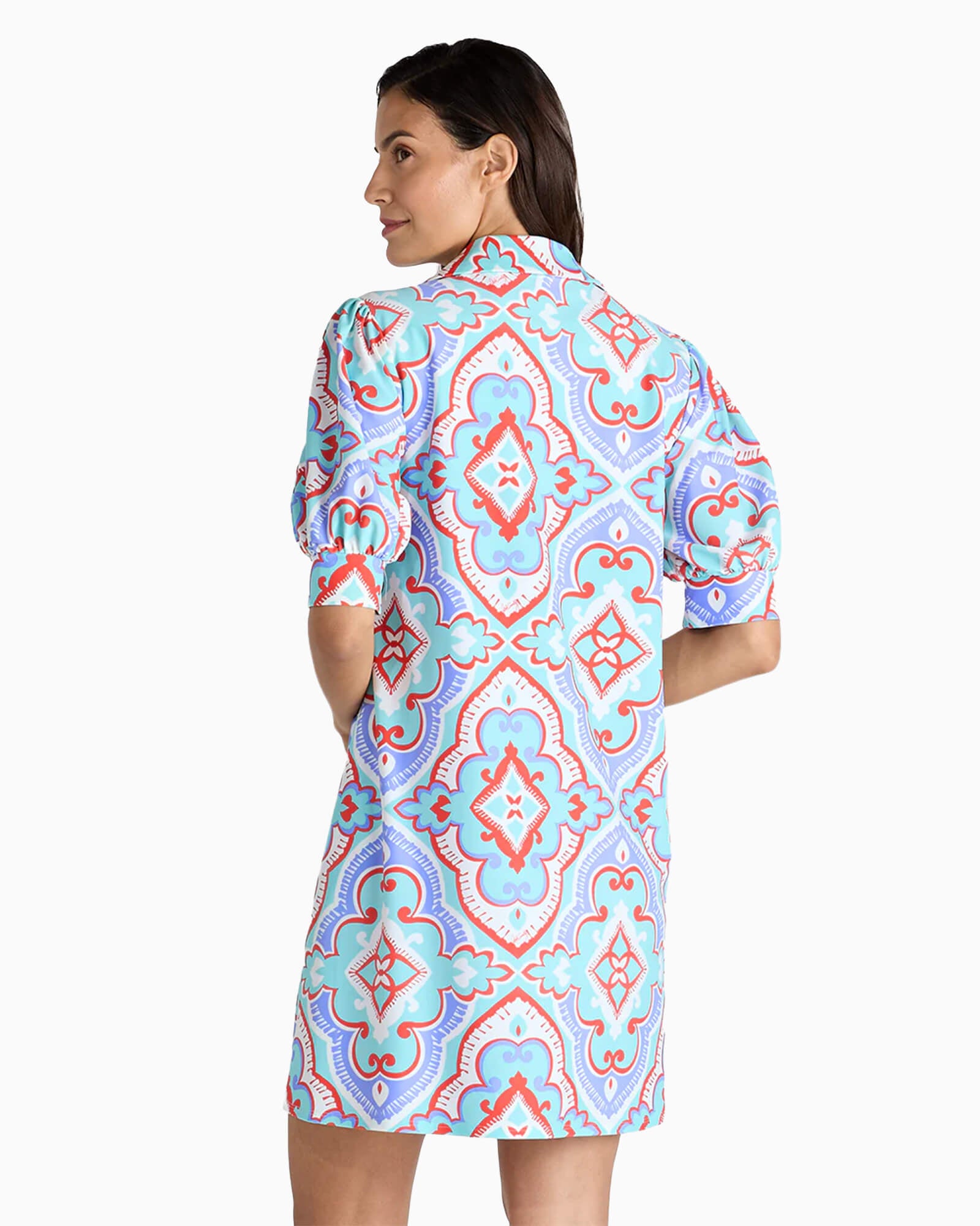 Emerson Dress Fez Tile Light Aqua