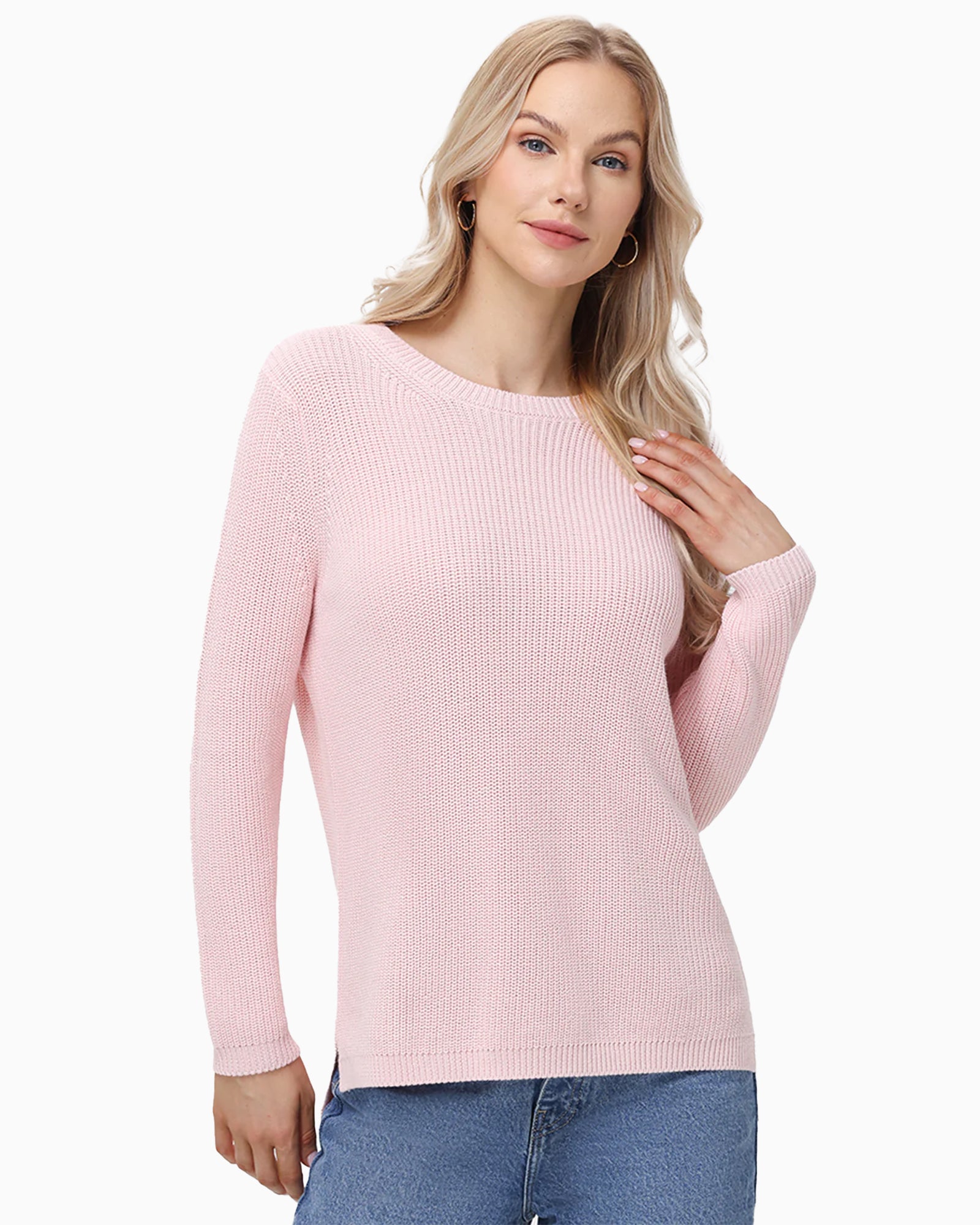 525 America Emma Crew Neck Shaker Sweater