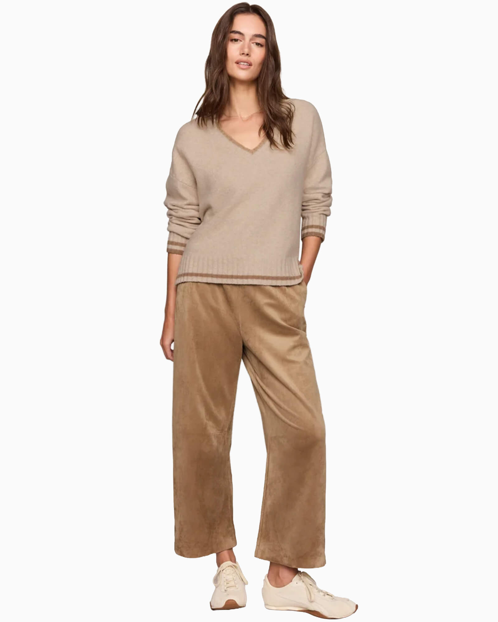 Endure V-Neck Sweater - Purple Poppy