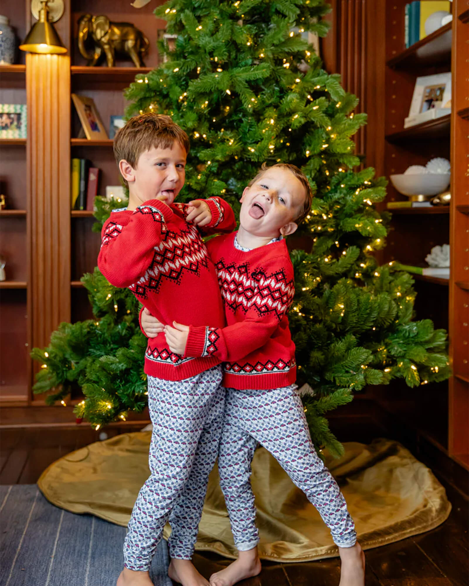 Red Kids Fair Isle Sweater