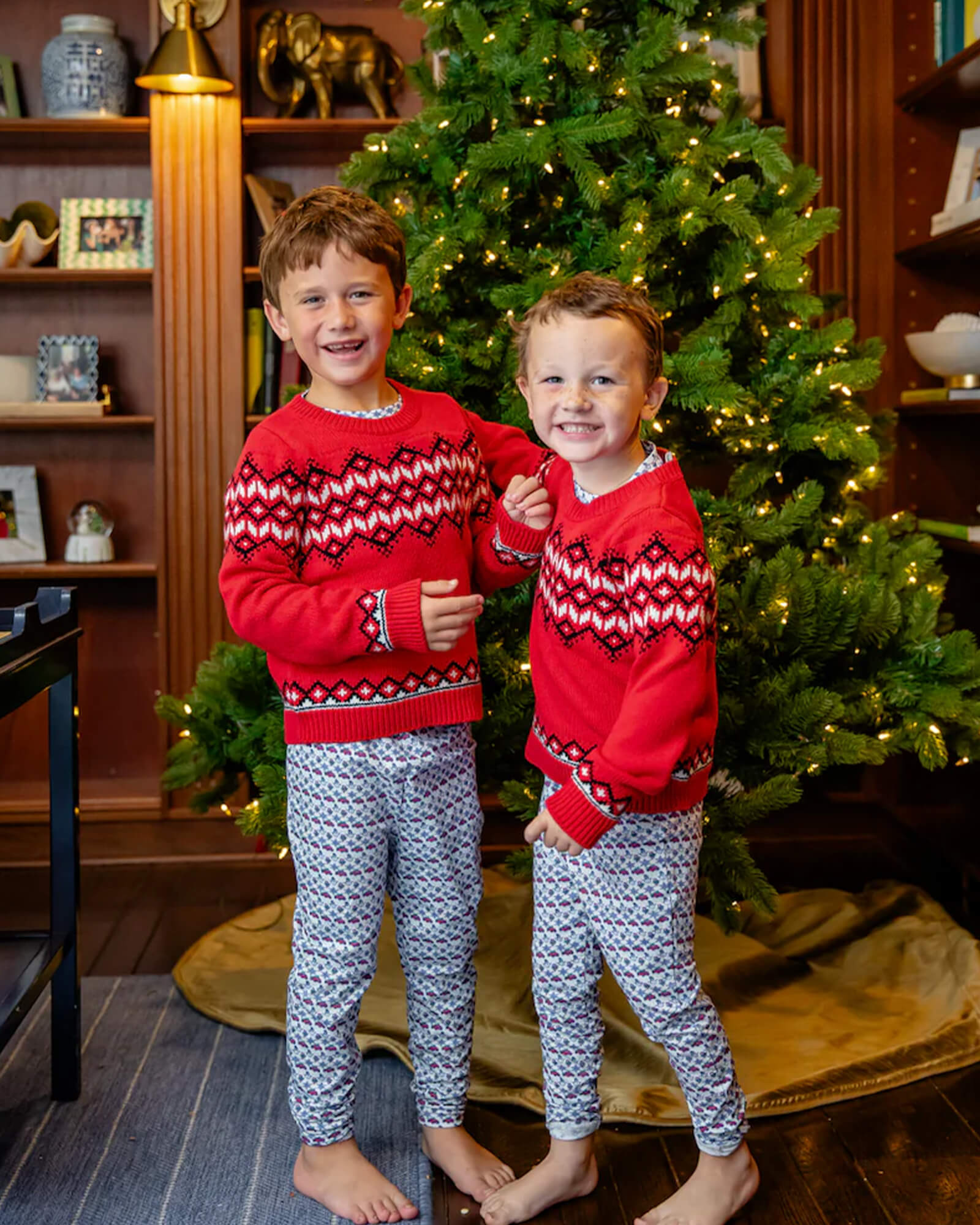Red Kids Fair Isle Sweater