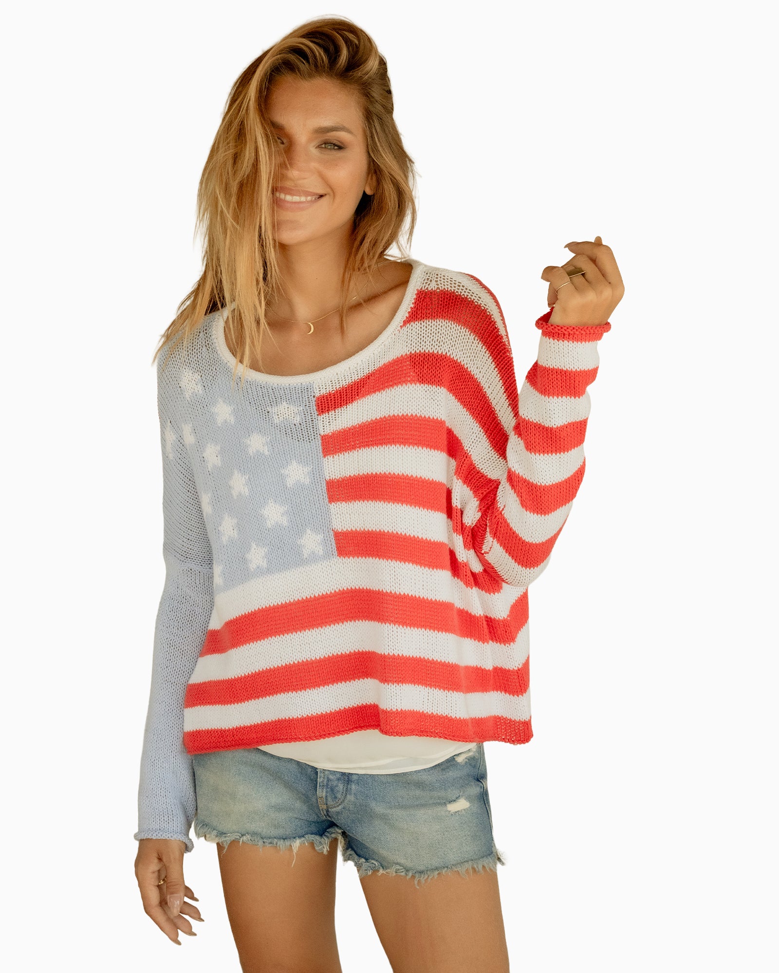 American Flag Cropped Crew