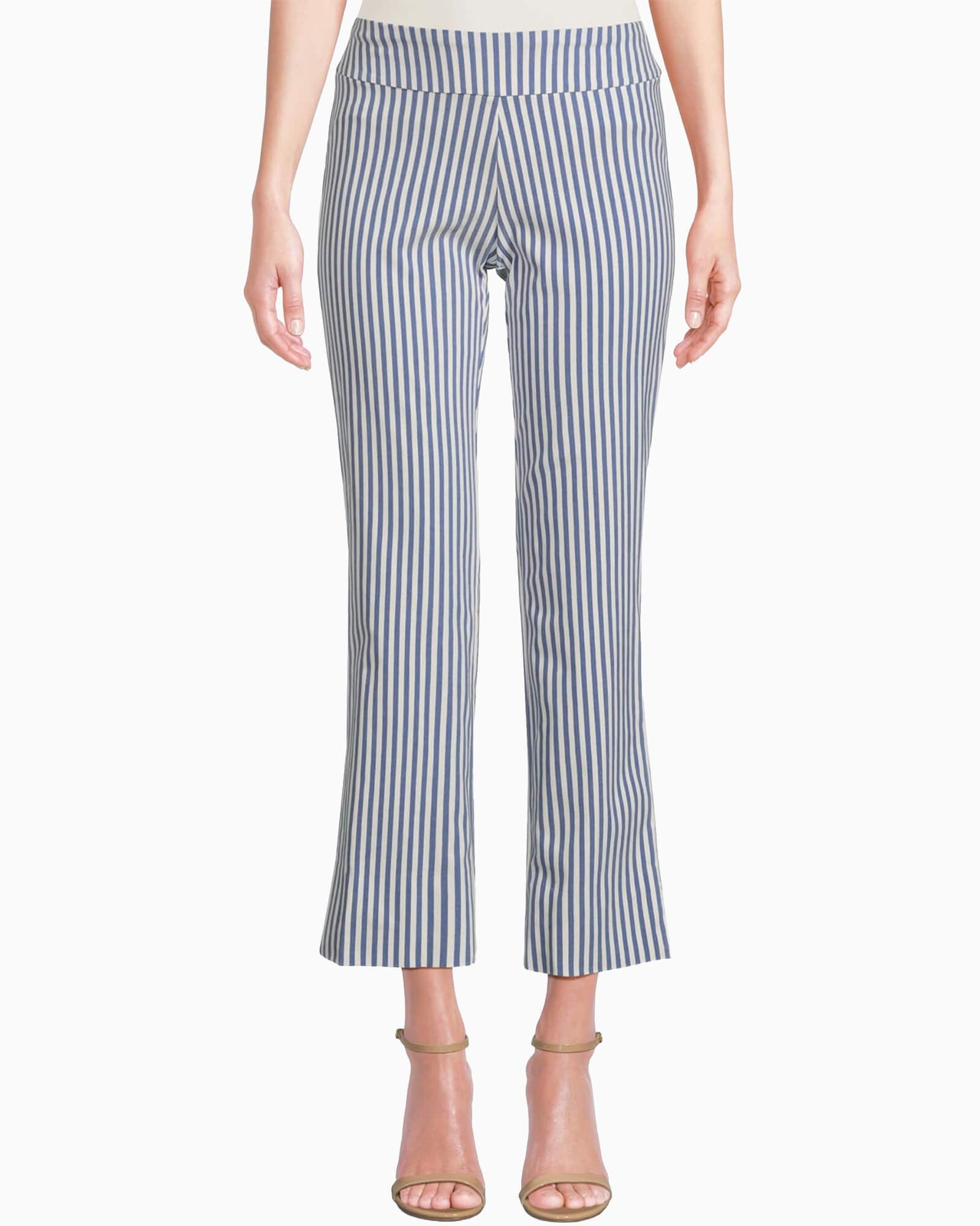 Krazy Larry Pull-On Wide Ankle Pant Indigo Stripe