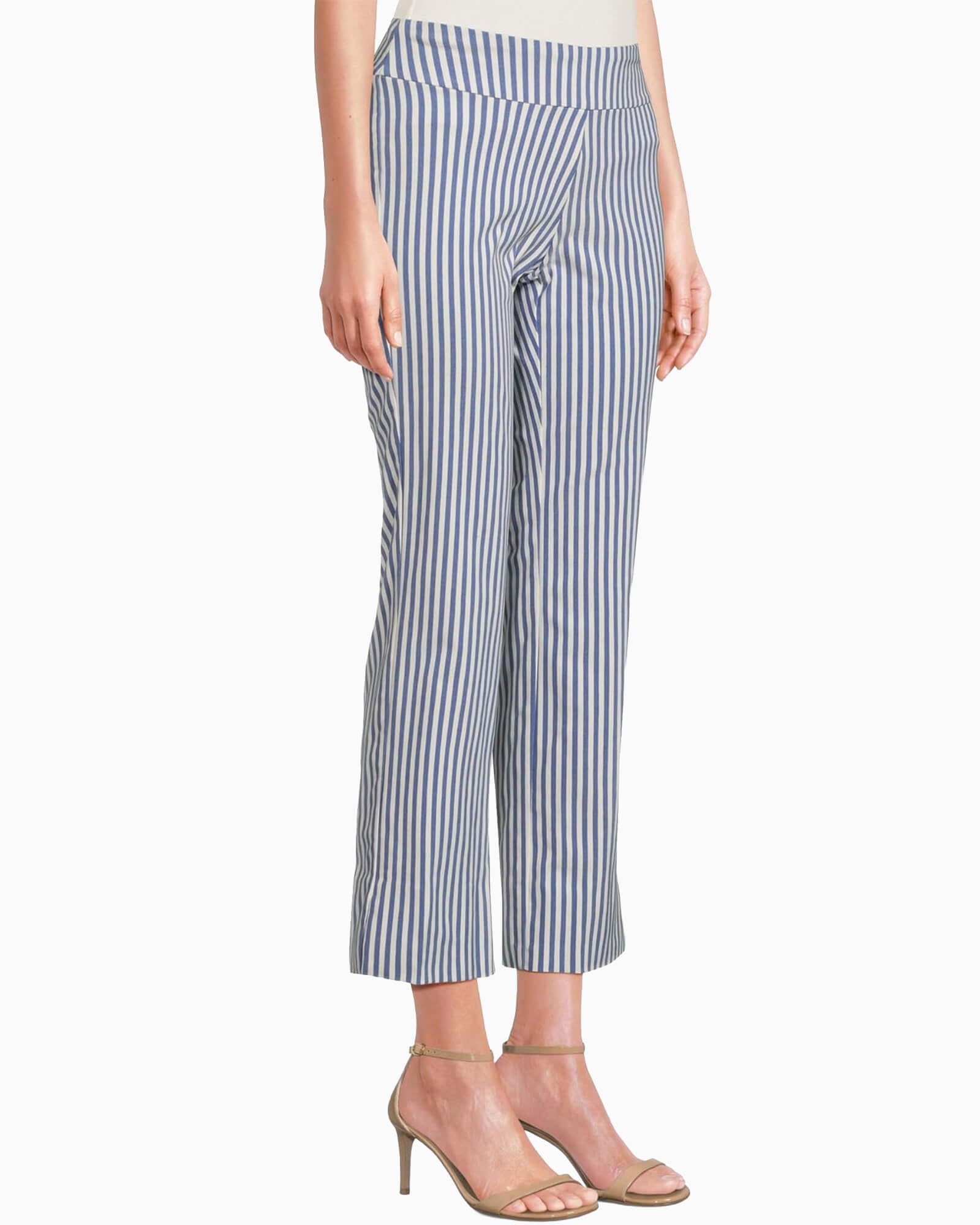 Krazy Larry Pull-On Wide Ankle Pant Indigo Stripe