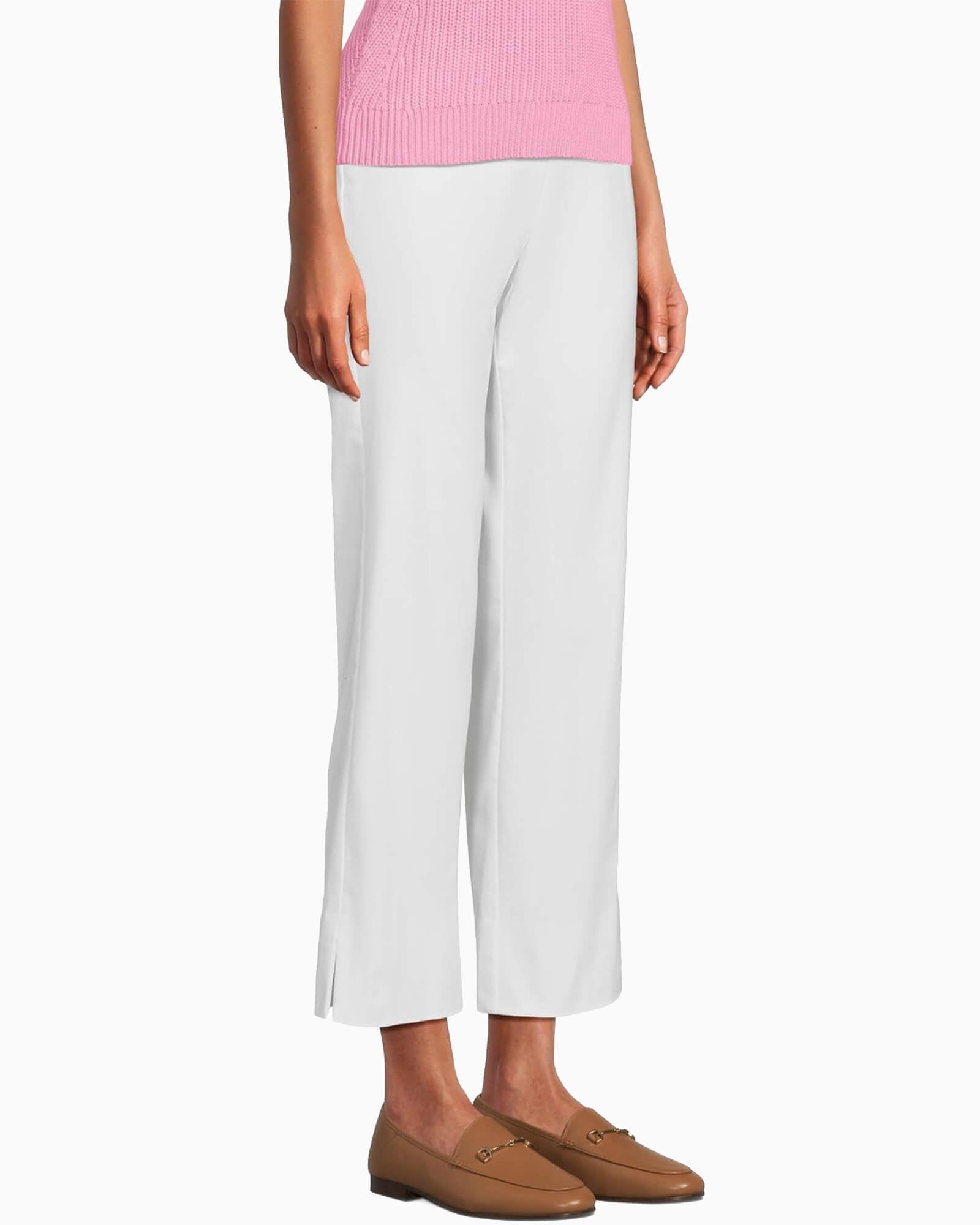 Krazy Larry Pull-On Wide Ankle Pant White